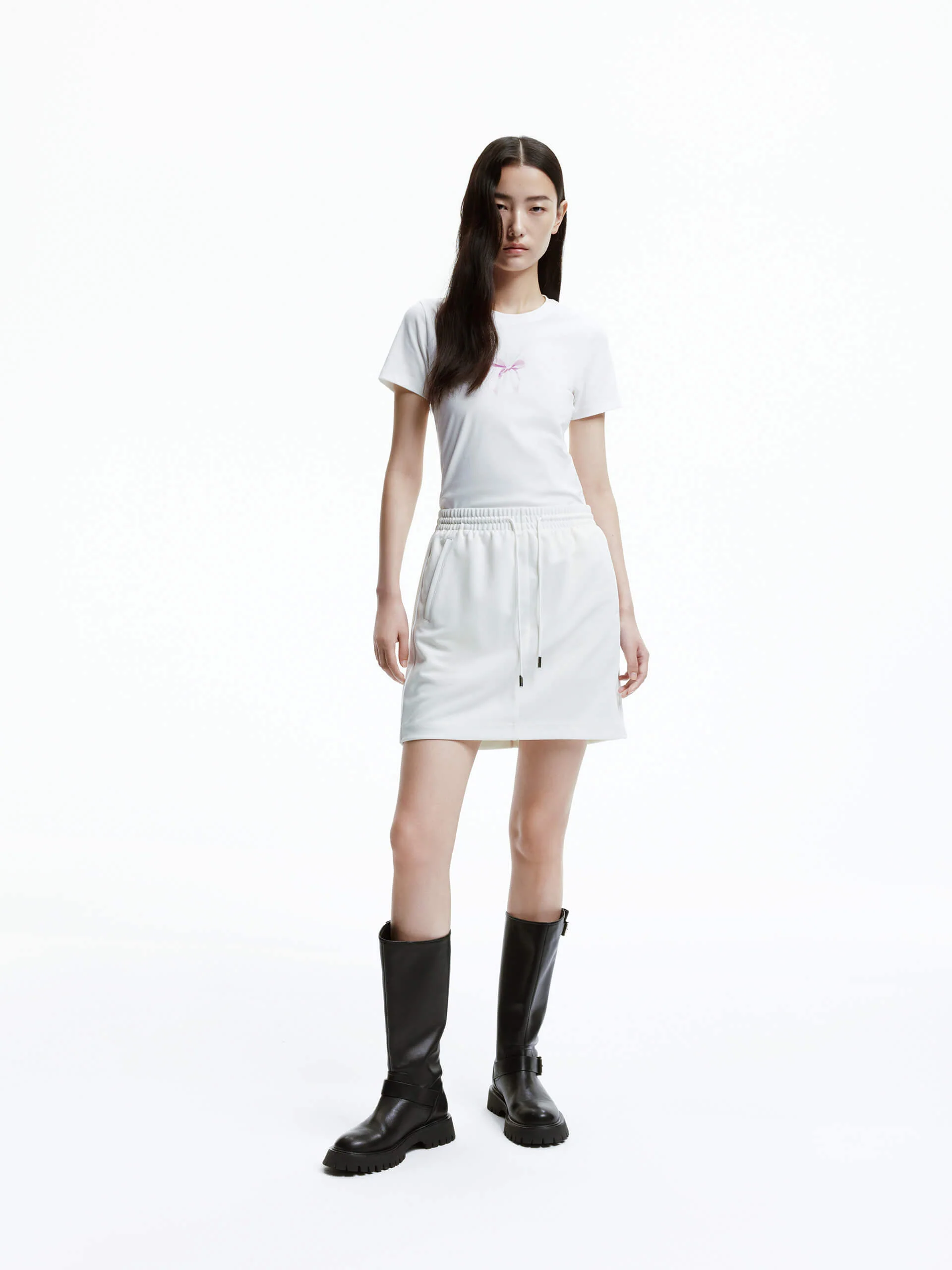 Bow Print Cotton Blend T-shirt - Image 10