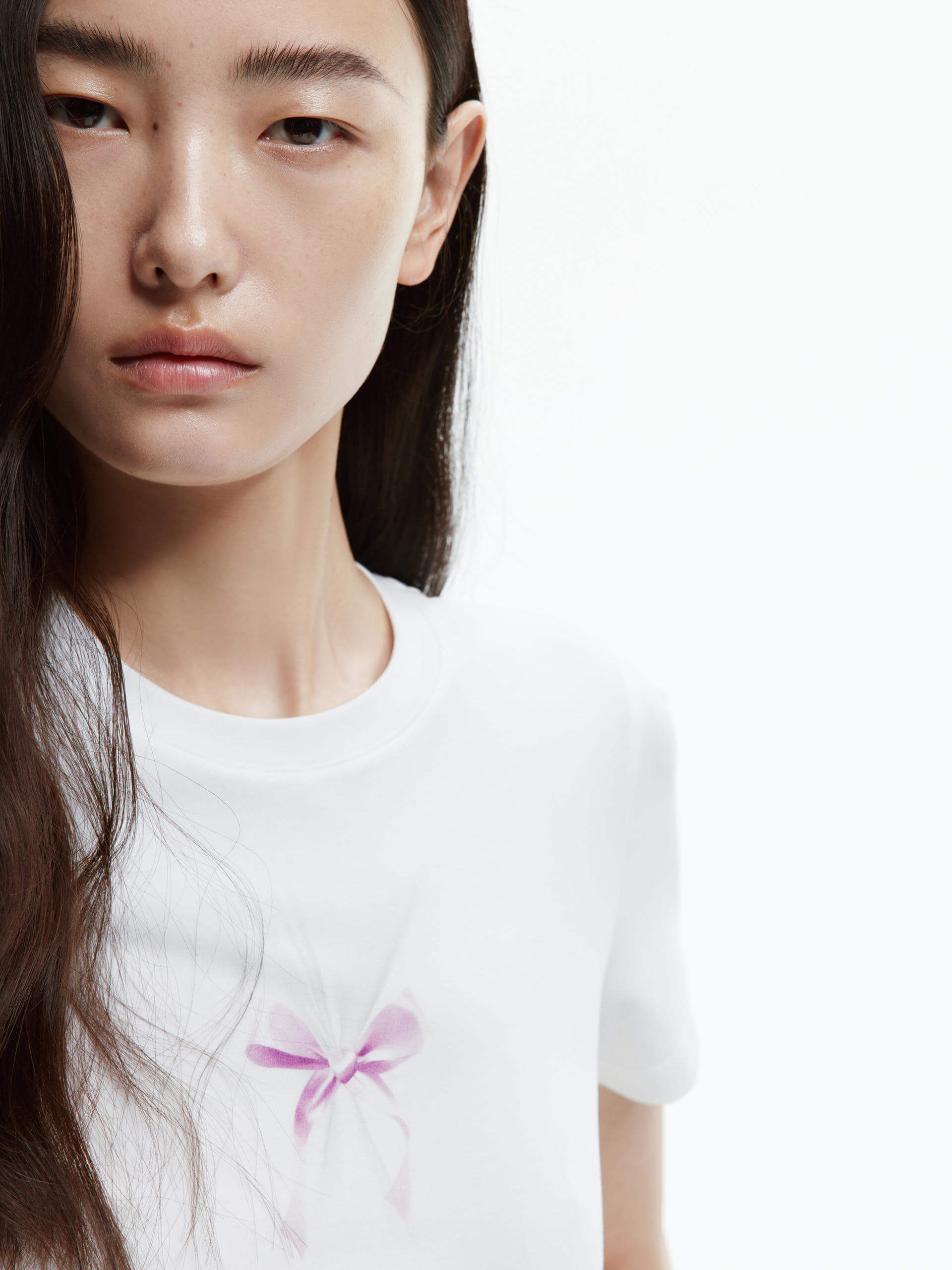 Bow Print Cotton Blend T-shirt - Image 7