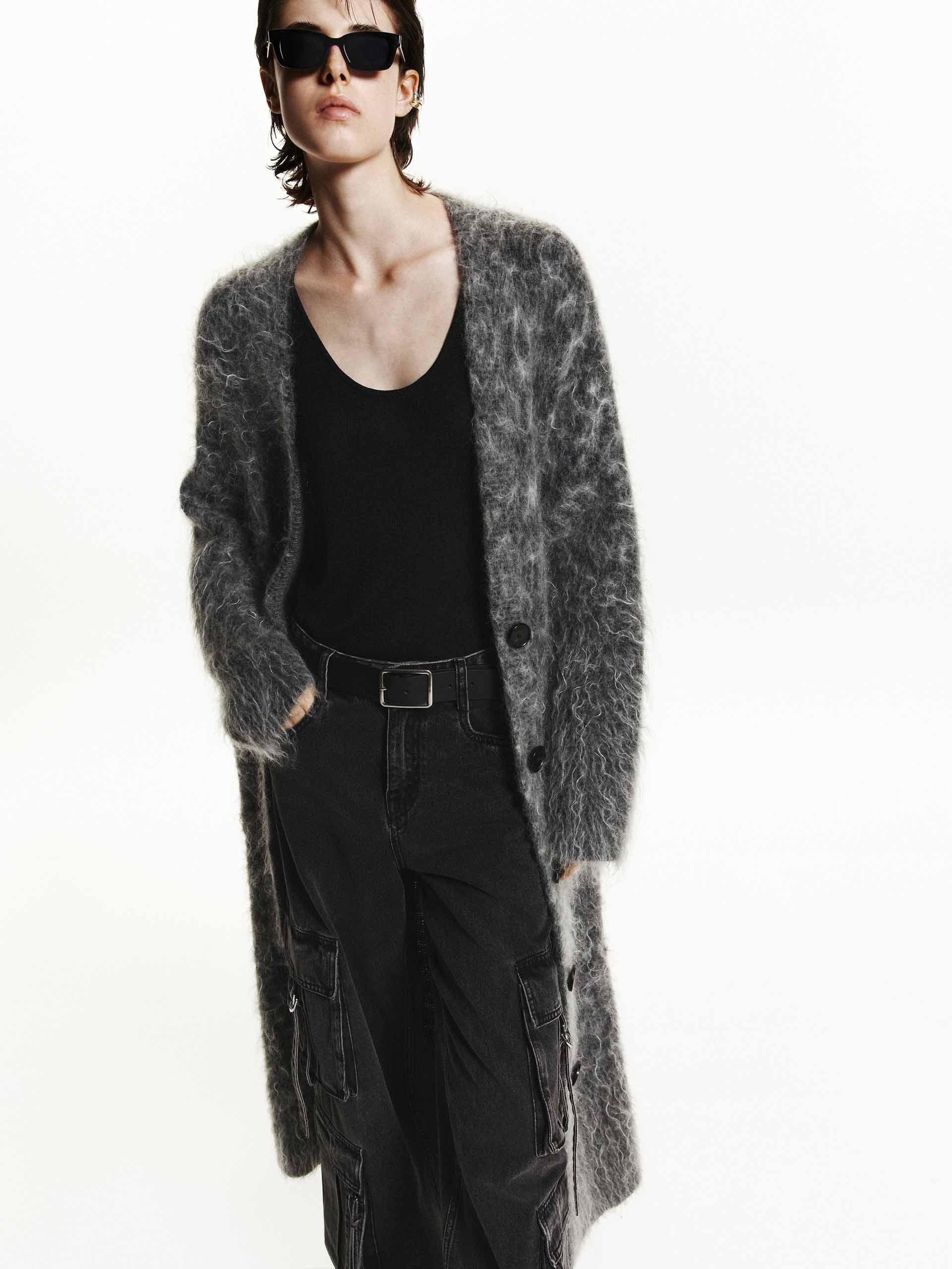 Brushed Long Cardigan - Image 2