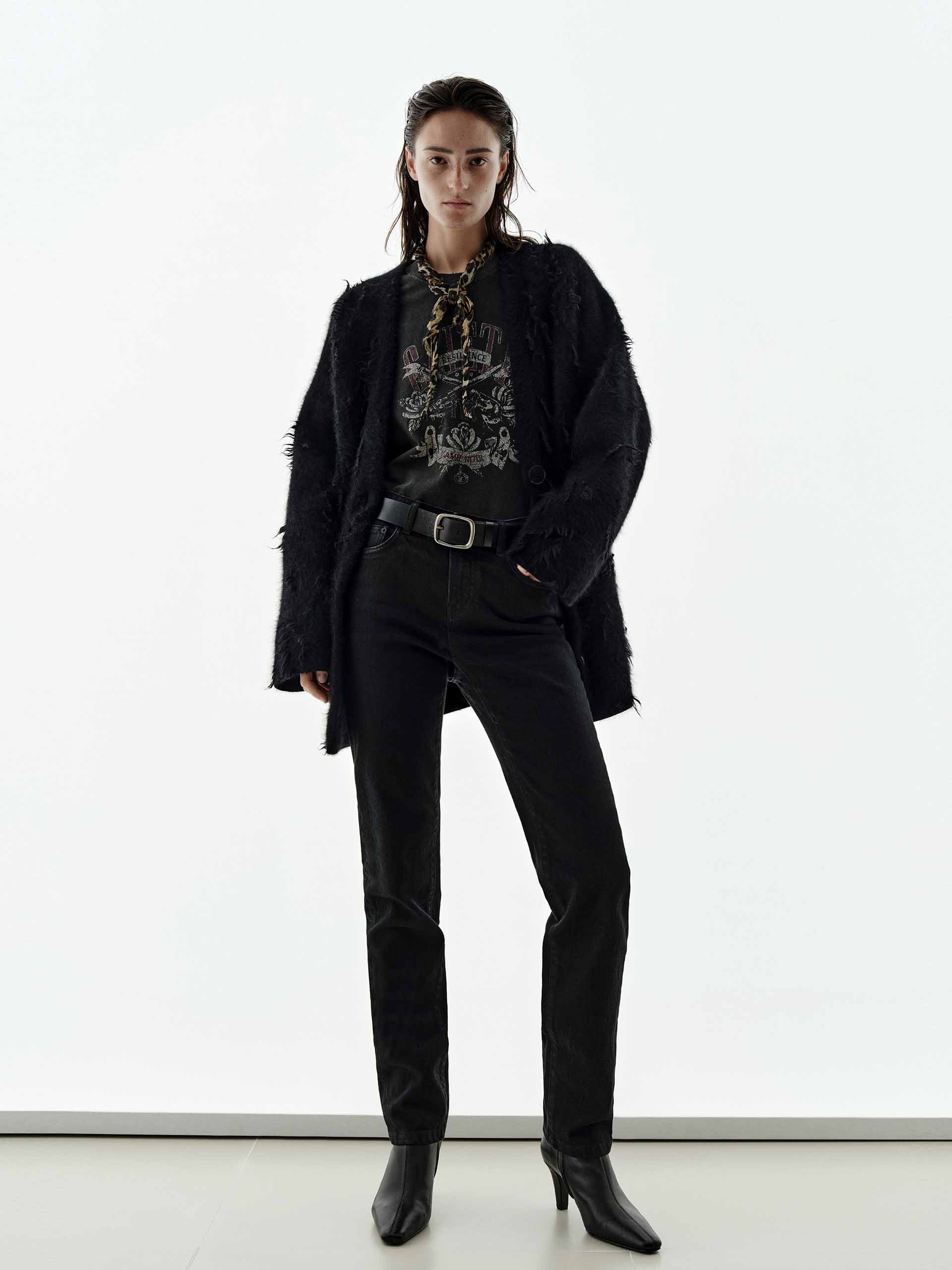 Brushed V-neck Cardigan - Image 10
