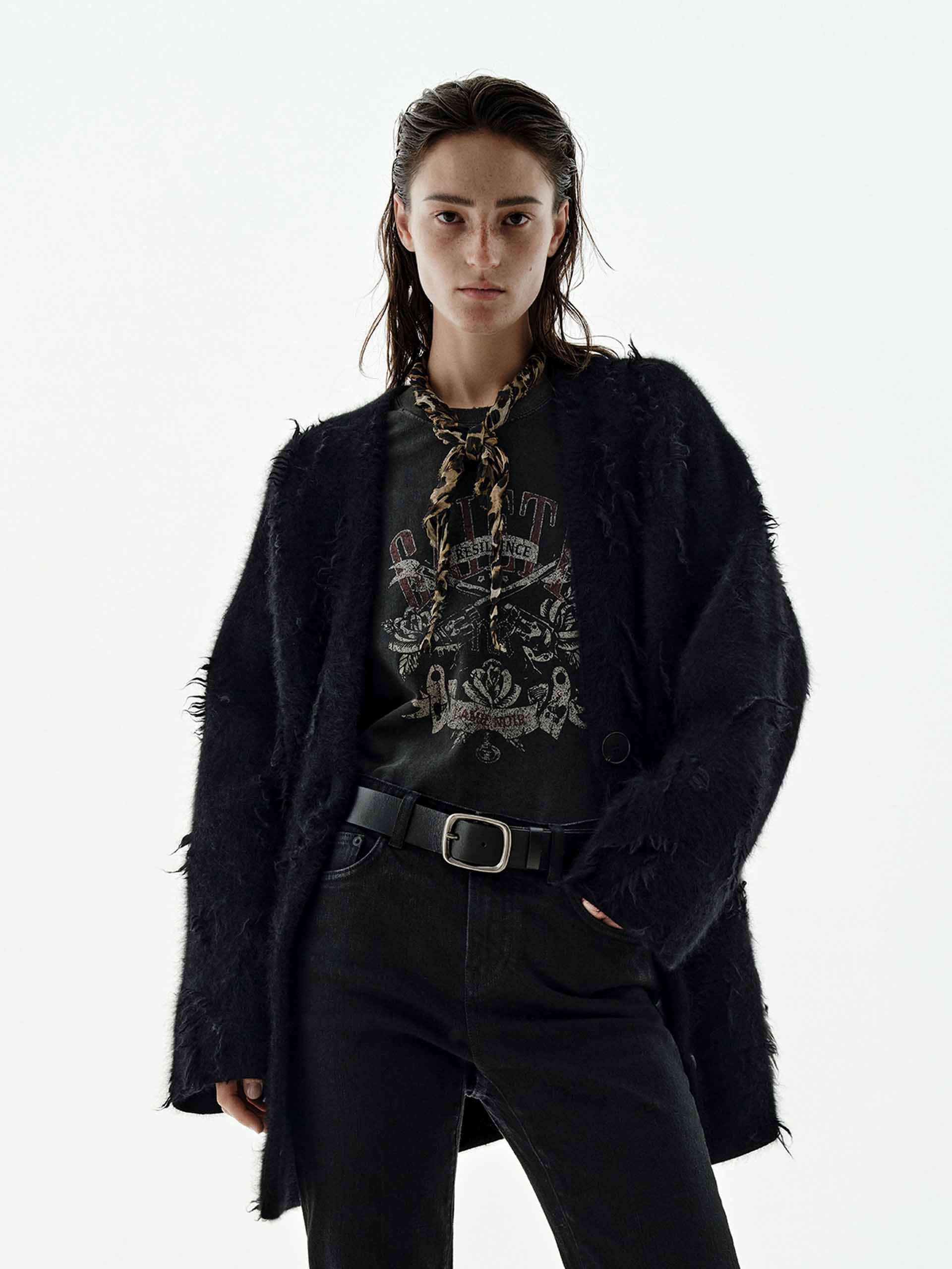 Brushed V-neck Cardigan - Image 11