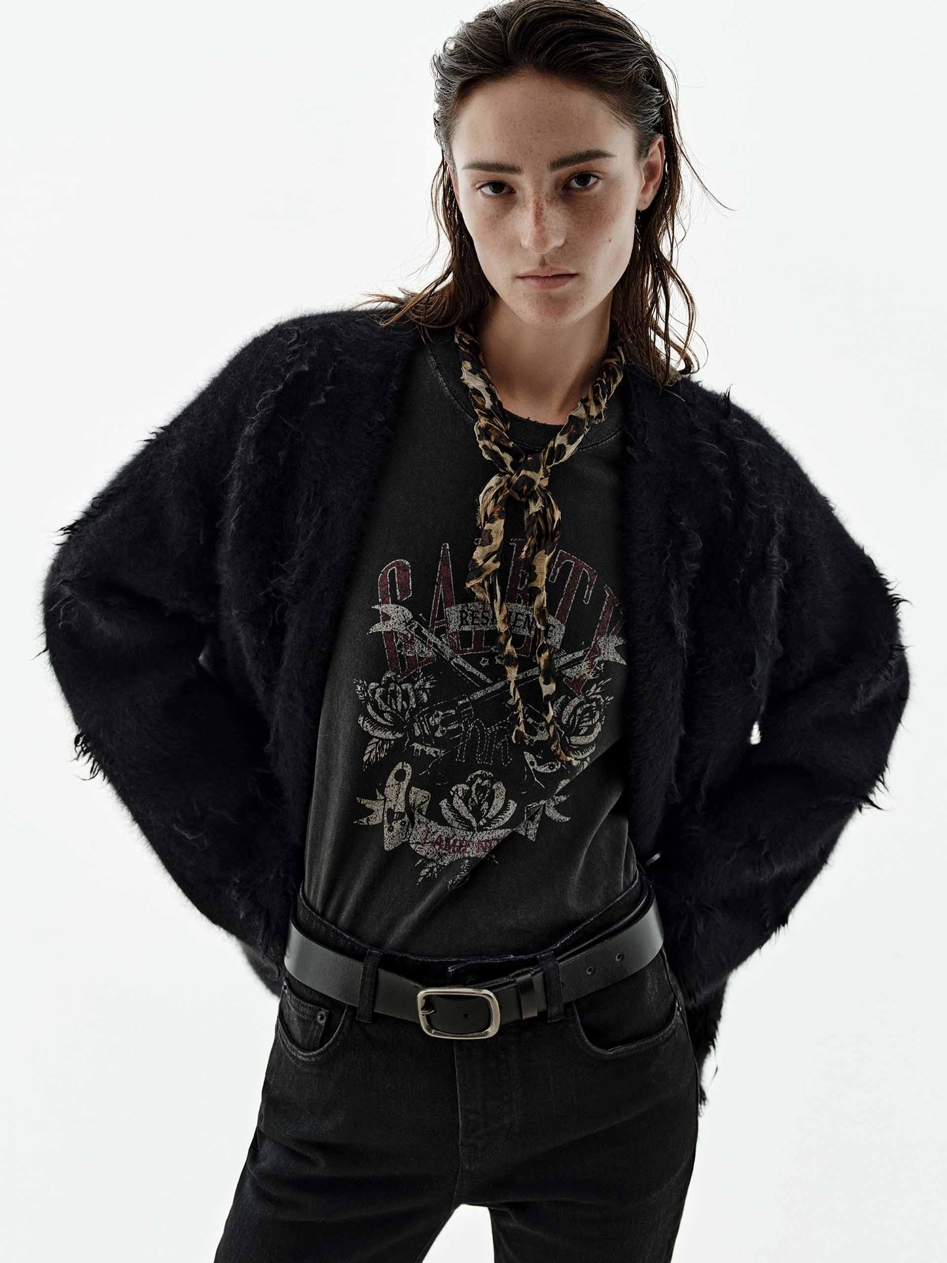Brushed V-neck Cardigan - Image 9