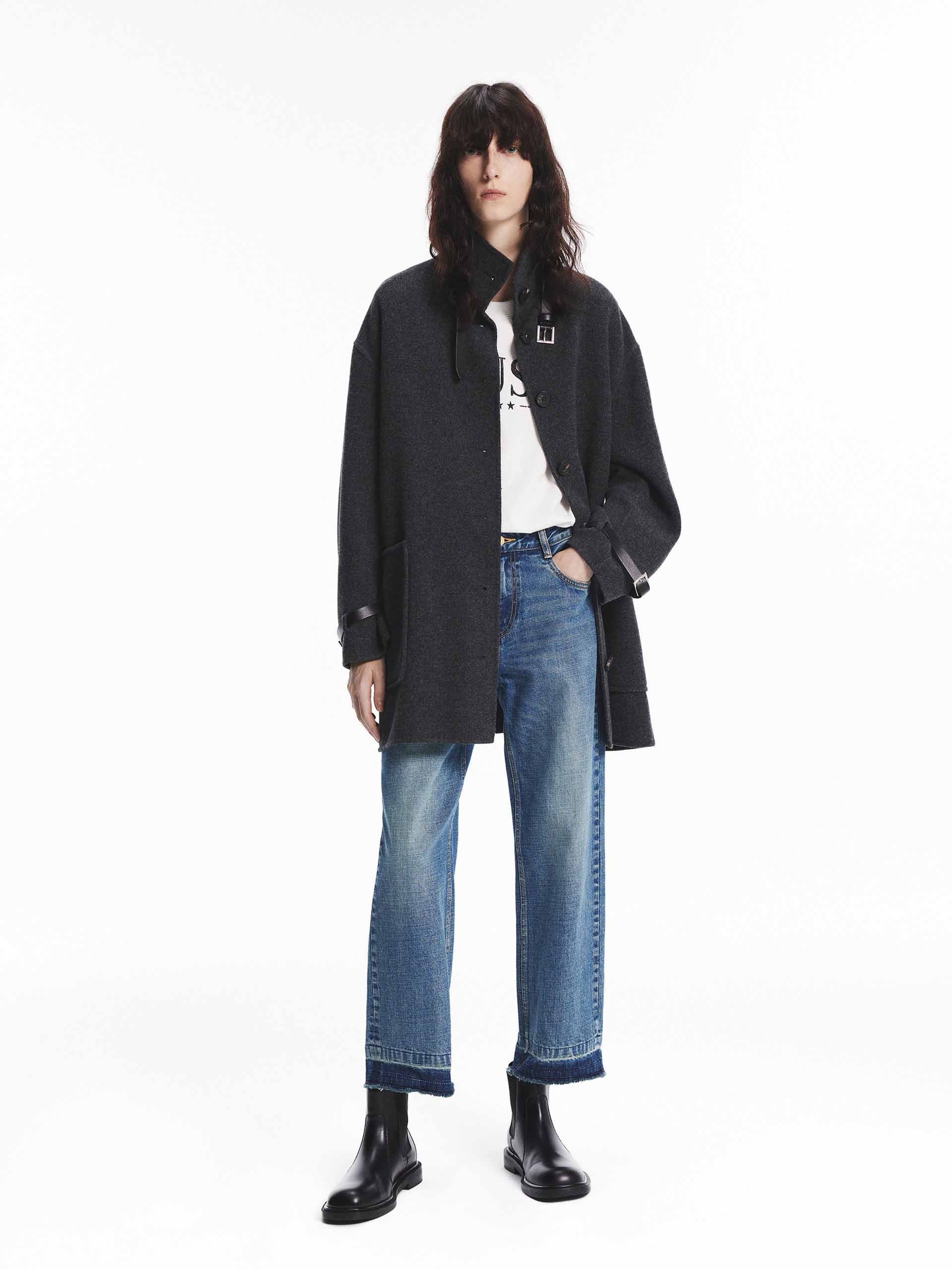 Buckle Detail Wool Coat - Image 10