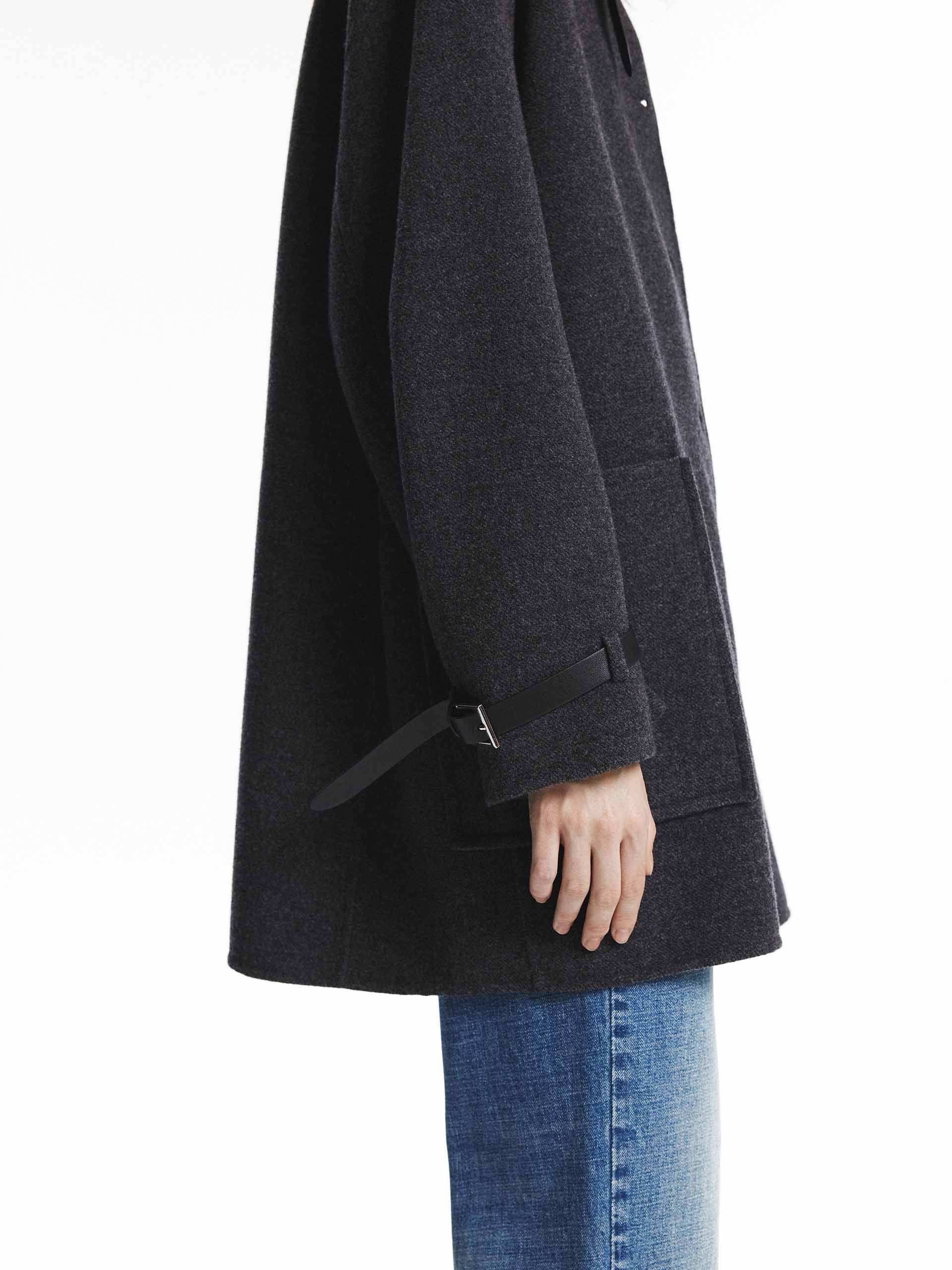 Buckle Detail Wool Coat - Image 11