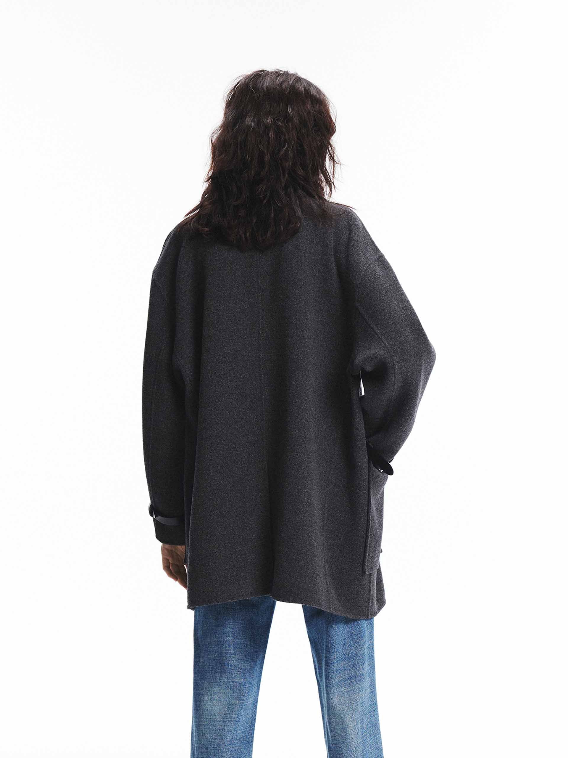 Buckle Detail Wool Coat - Image 8