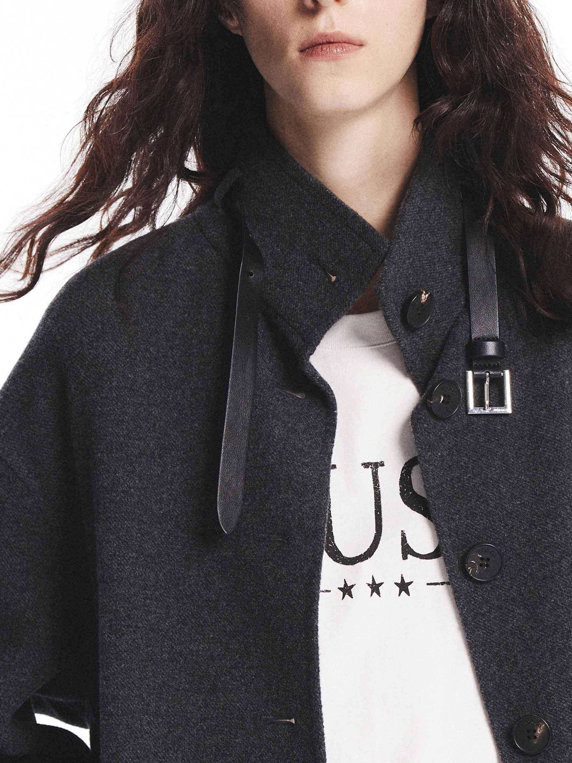 Buckle Detail Wool Coat - Image 9