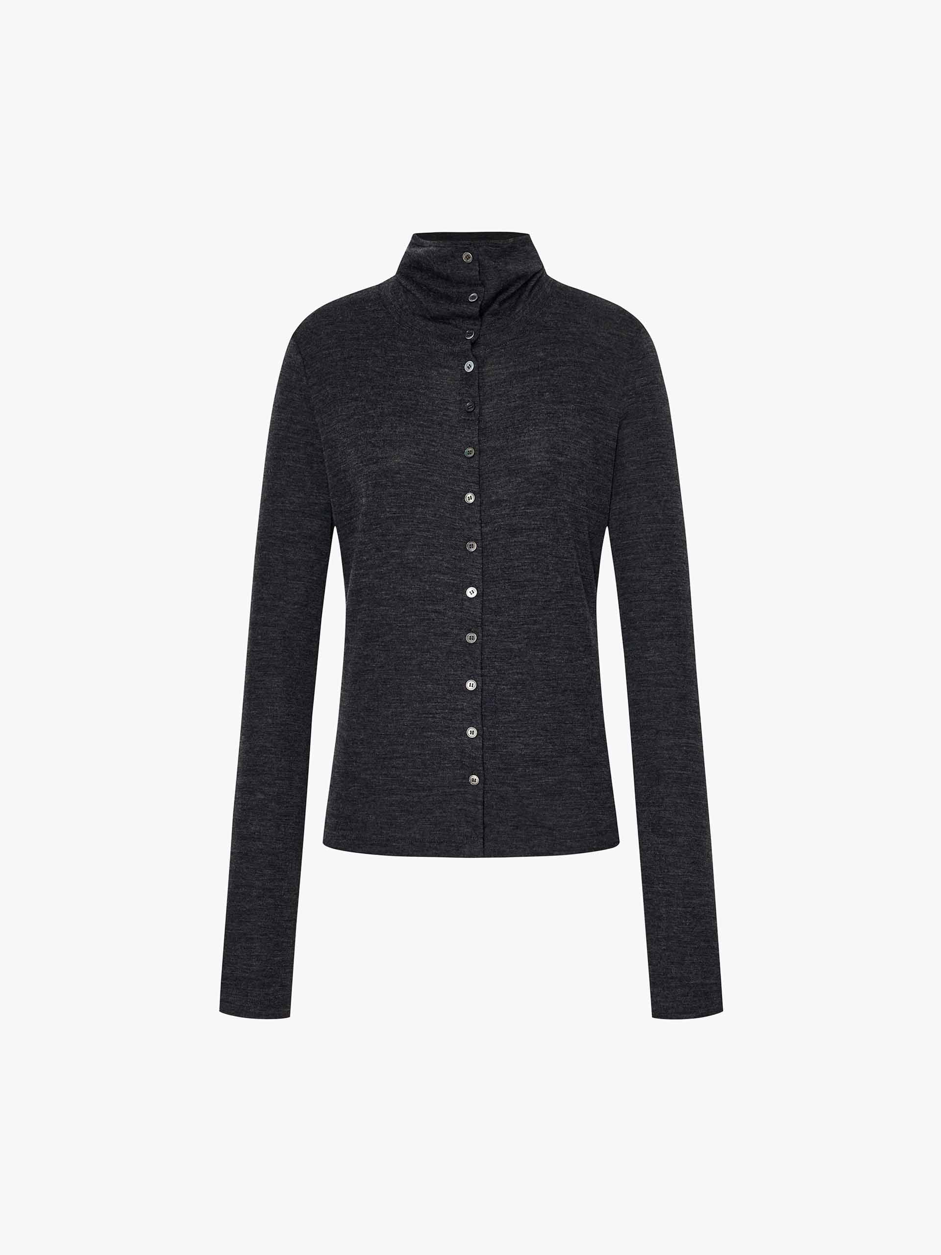 Button Closure Fitted Blouse - Image 12