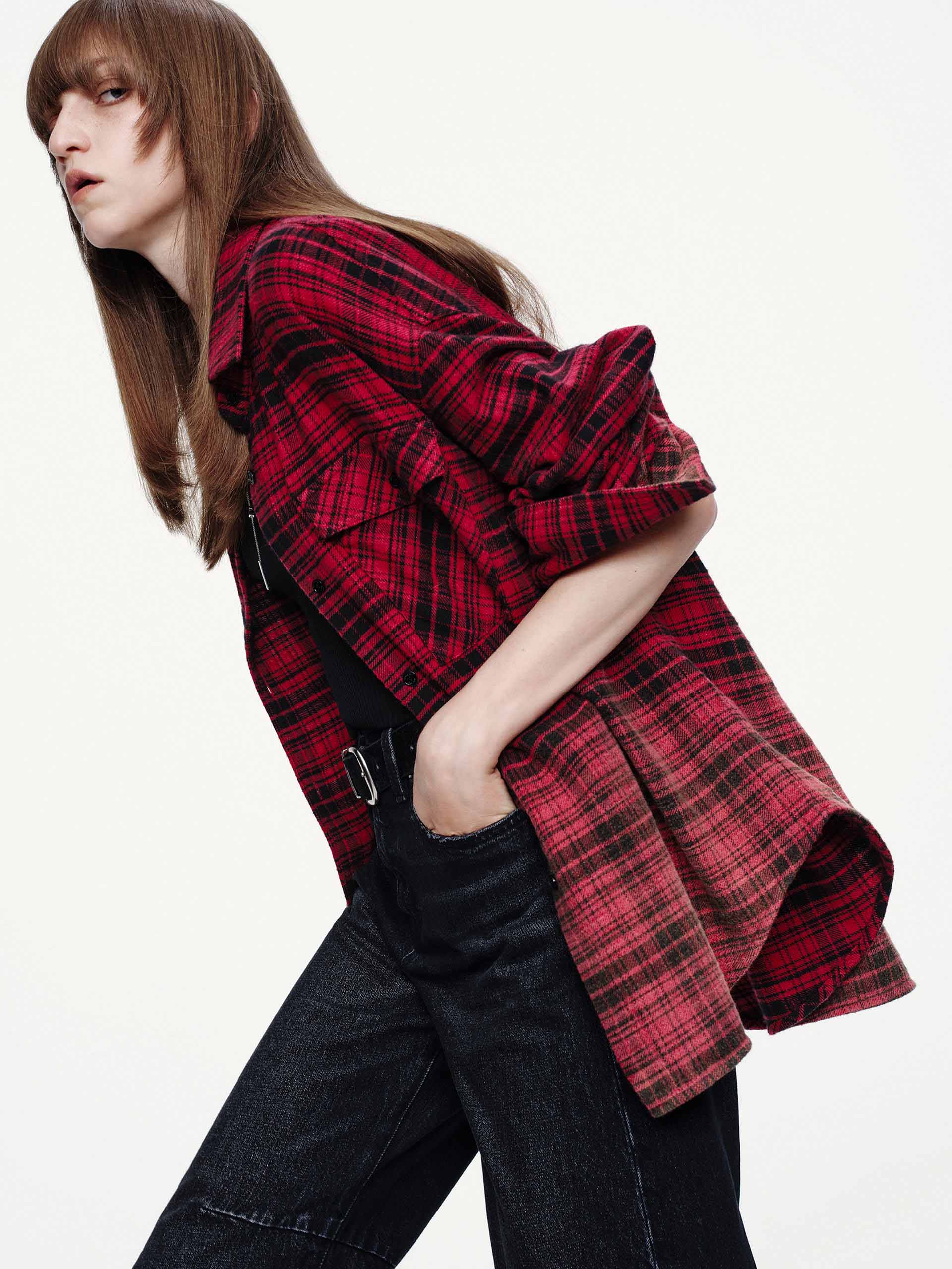 Button Closure Plaid Shirt - Image 8
