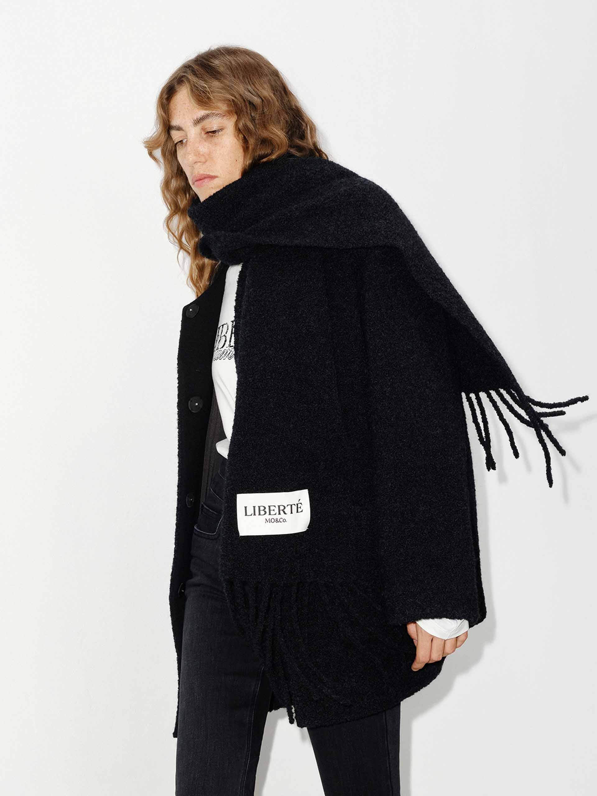 Button Closure Scarf Coat - Image 11