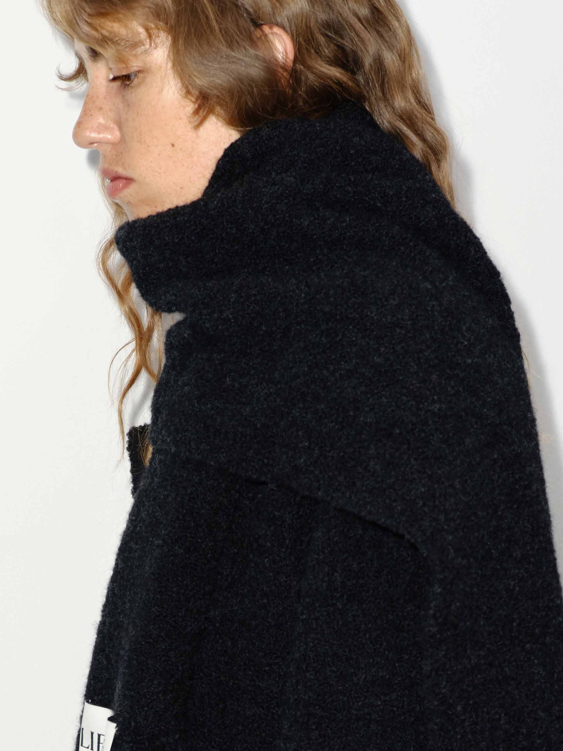 Button Closure Scarf Coat - Image 12