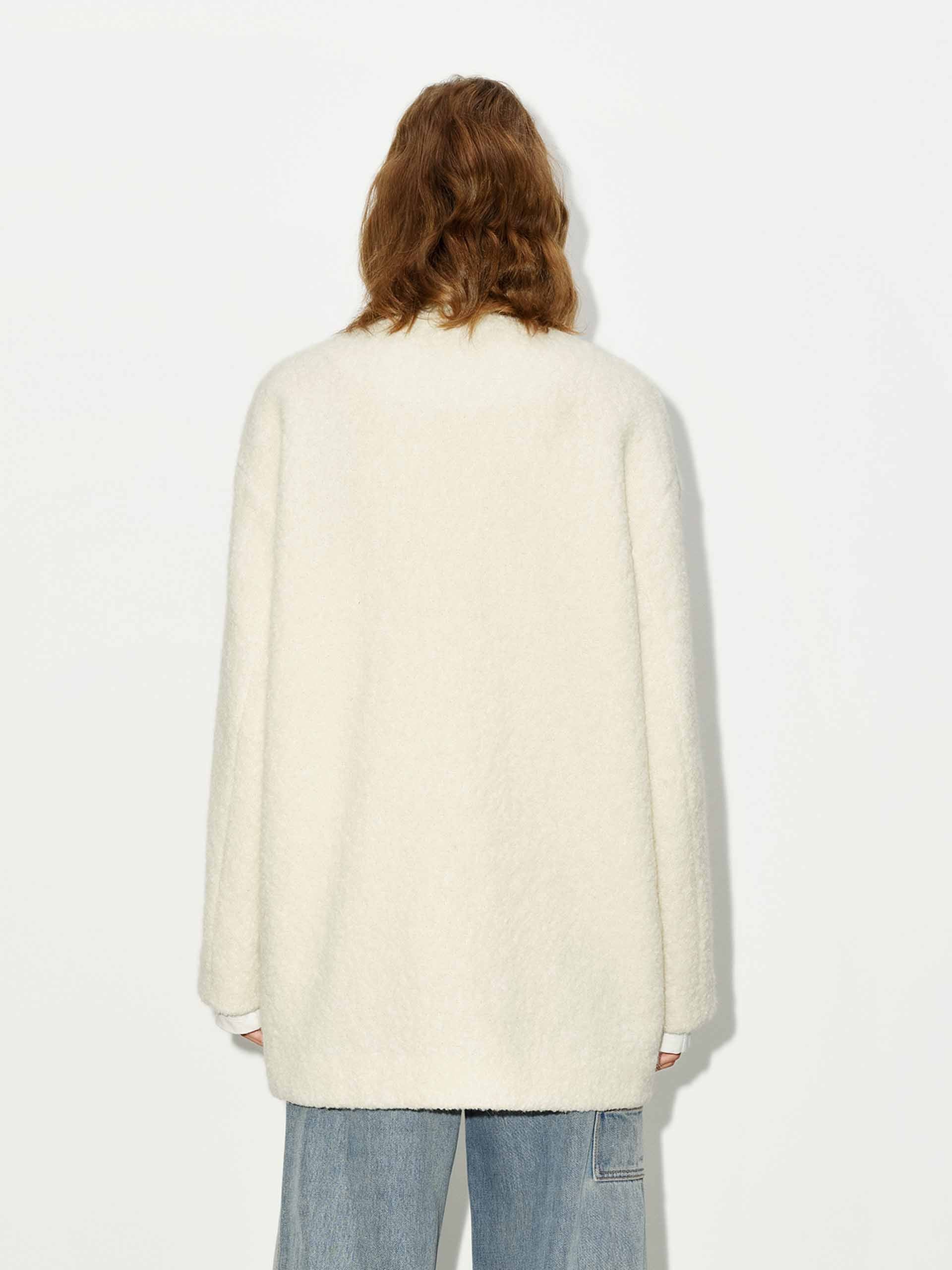 Button Closure Scarf Coat - Image 3