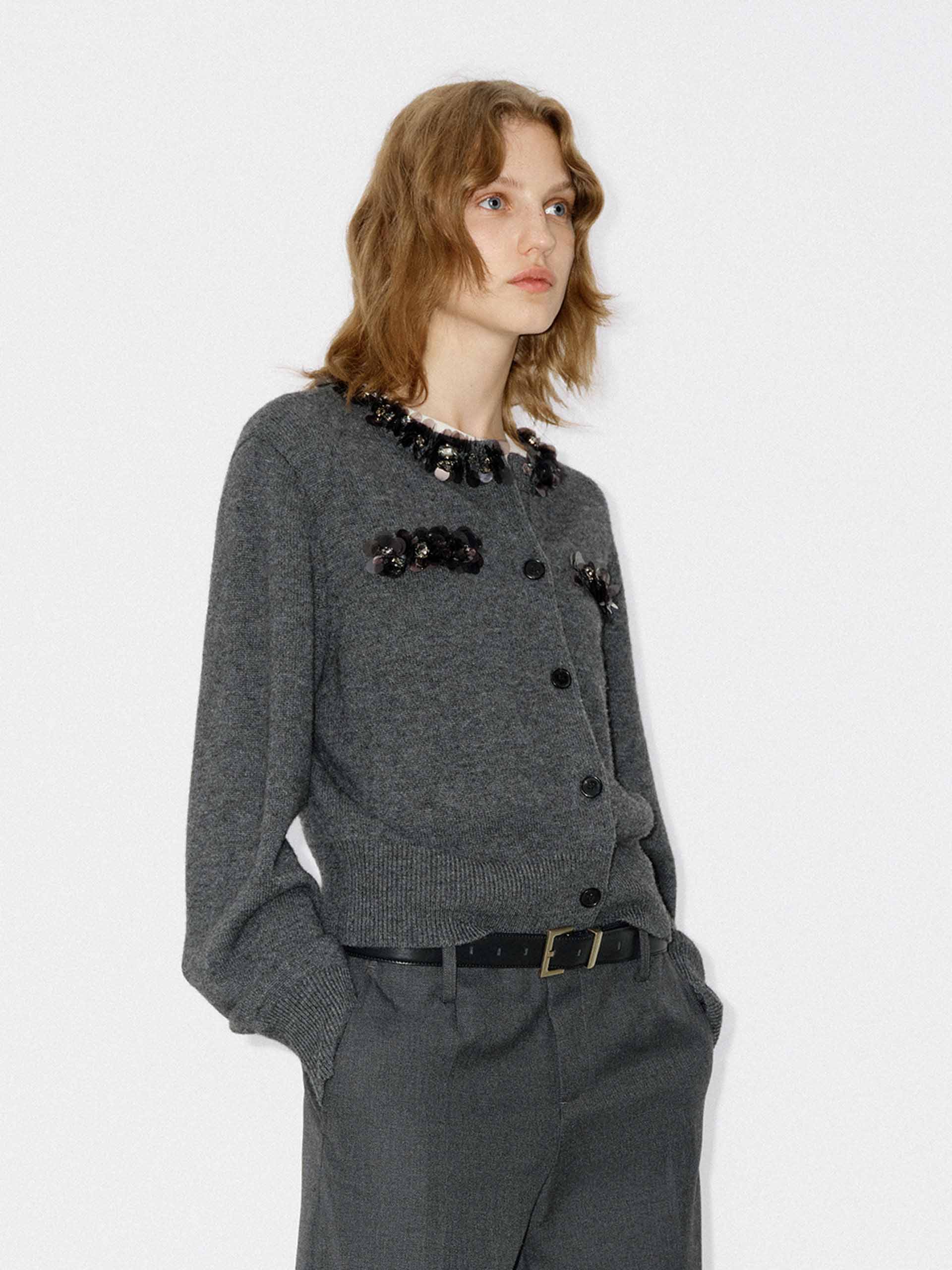 Button Closure Sequin Cardigan - Image 15