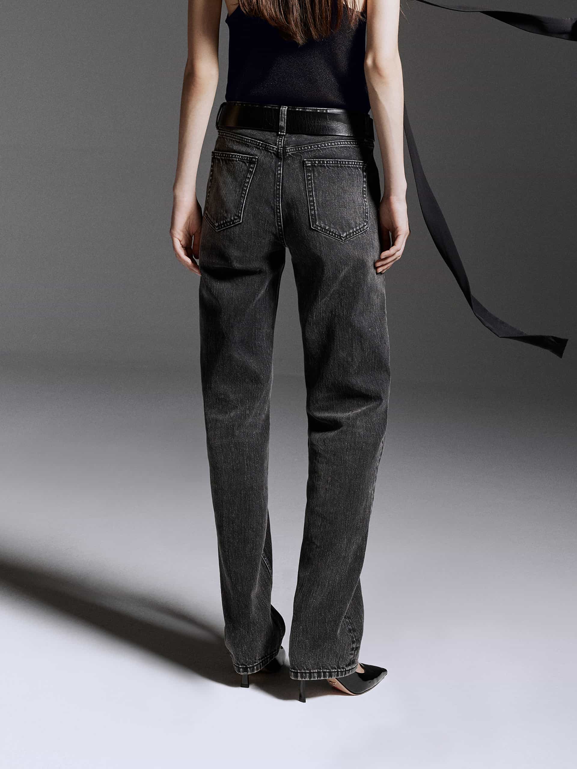 Button Closure Straight Jeans - Image 14