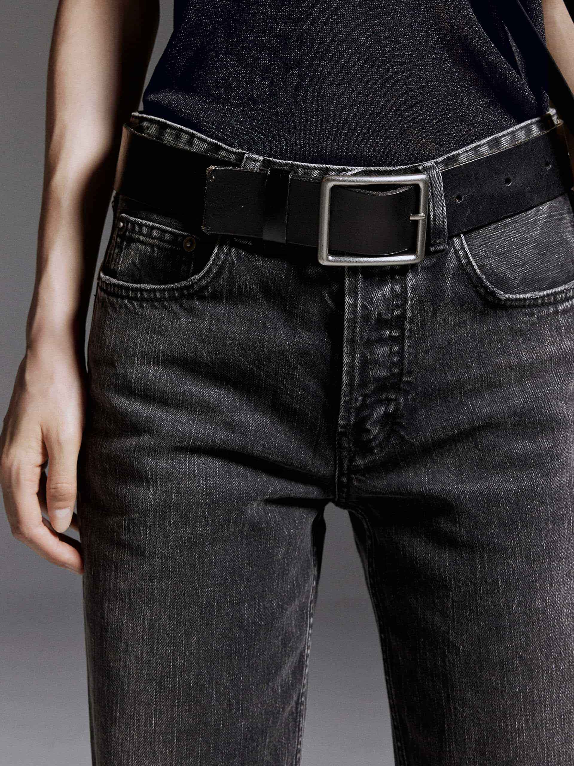 Button Closure Straight Jeans - Image 16