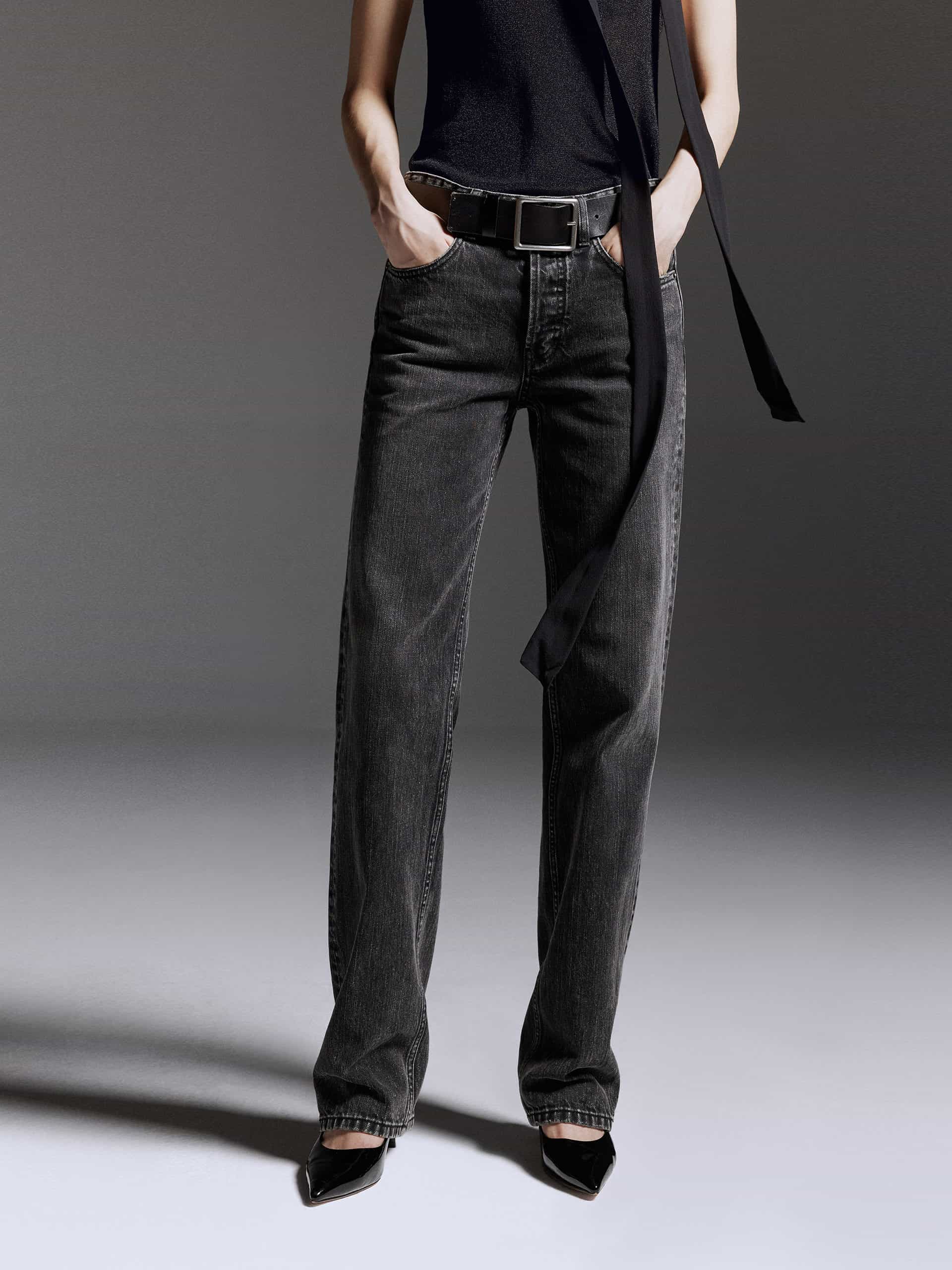 Button Closure Straight Jeans - Image 9