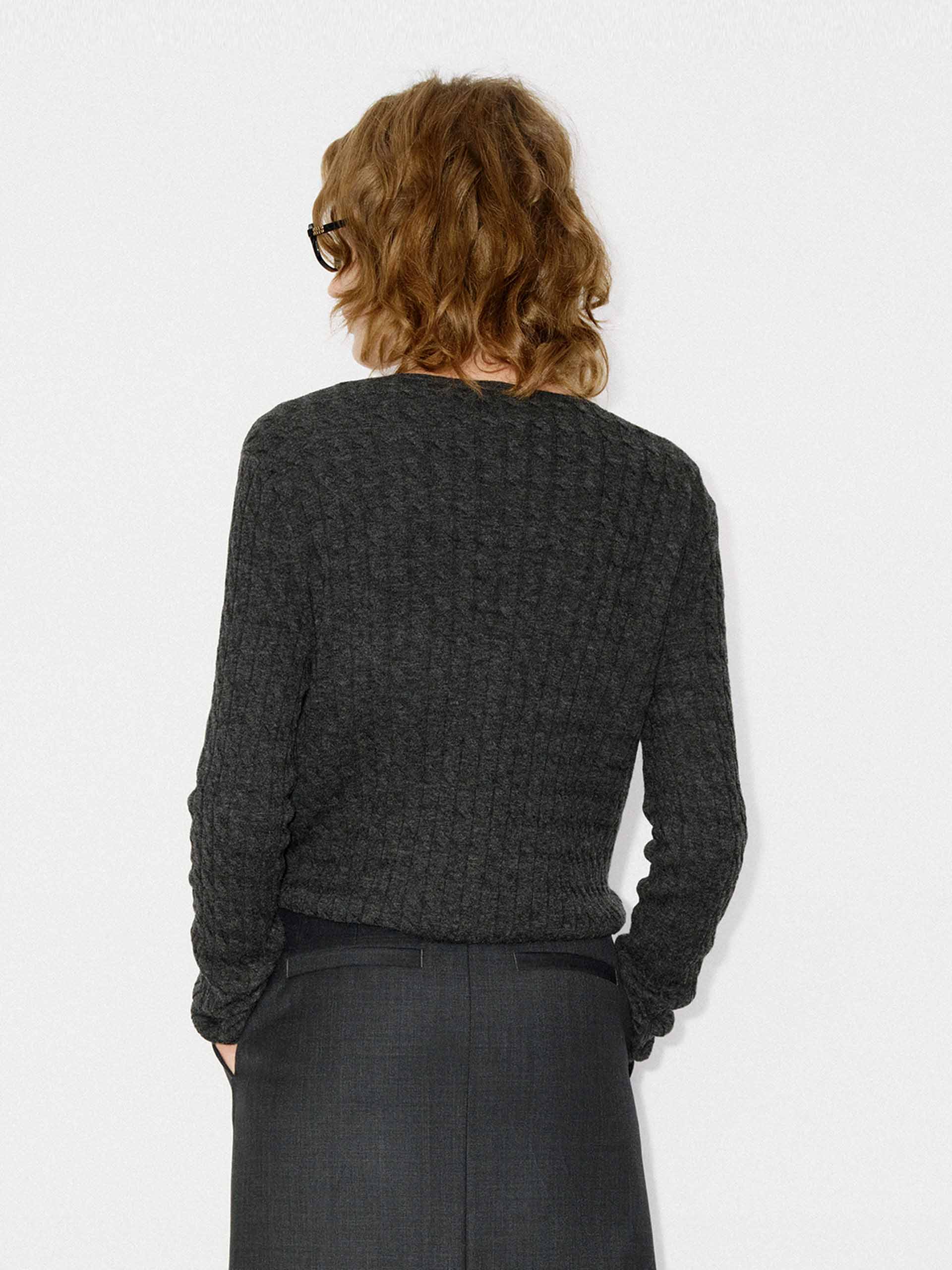 Button Closure Wool Cardigan - Image 10