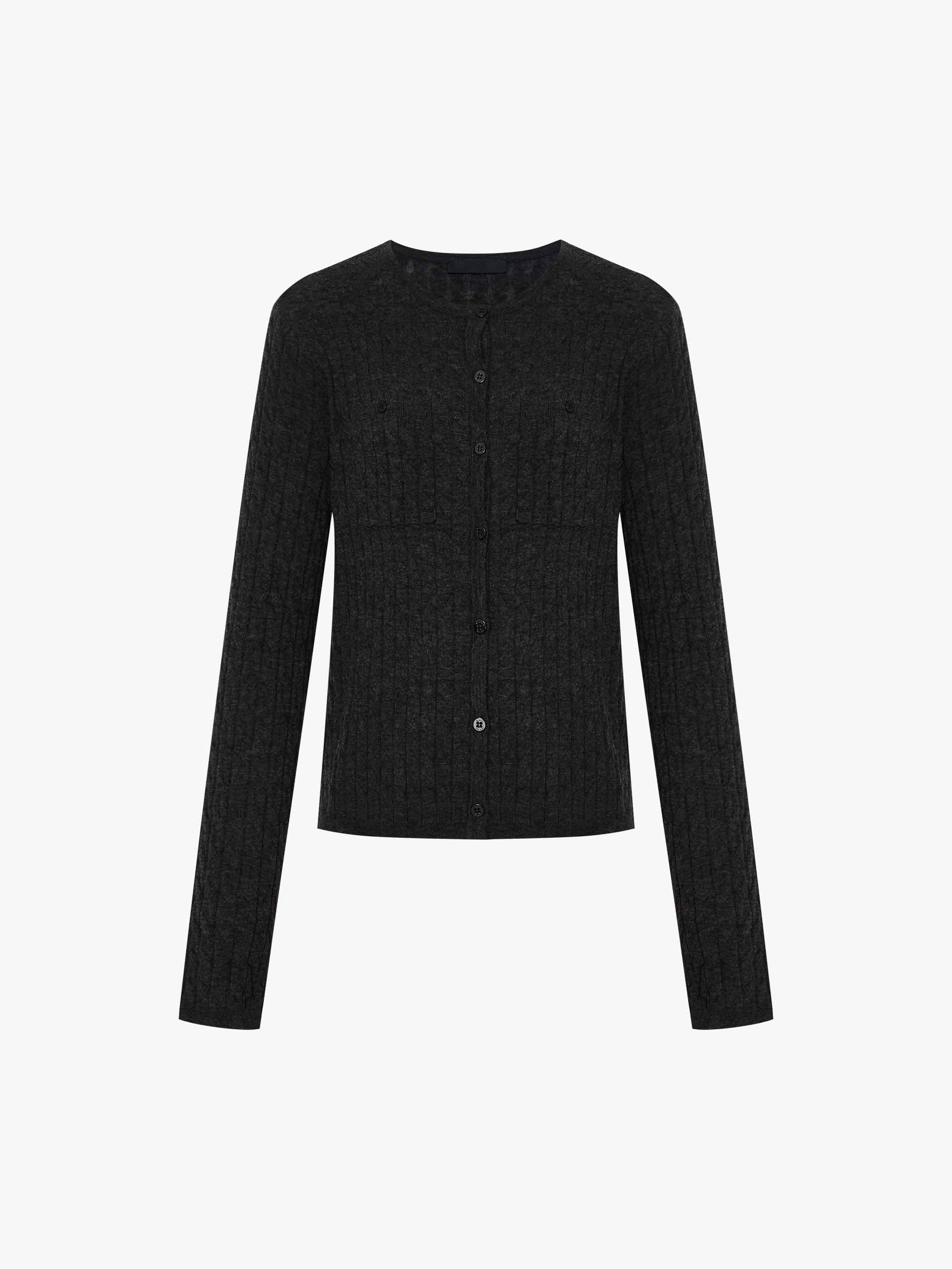 Button Closure Wool Cardigan - Image 12