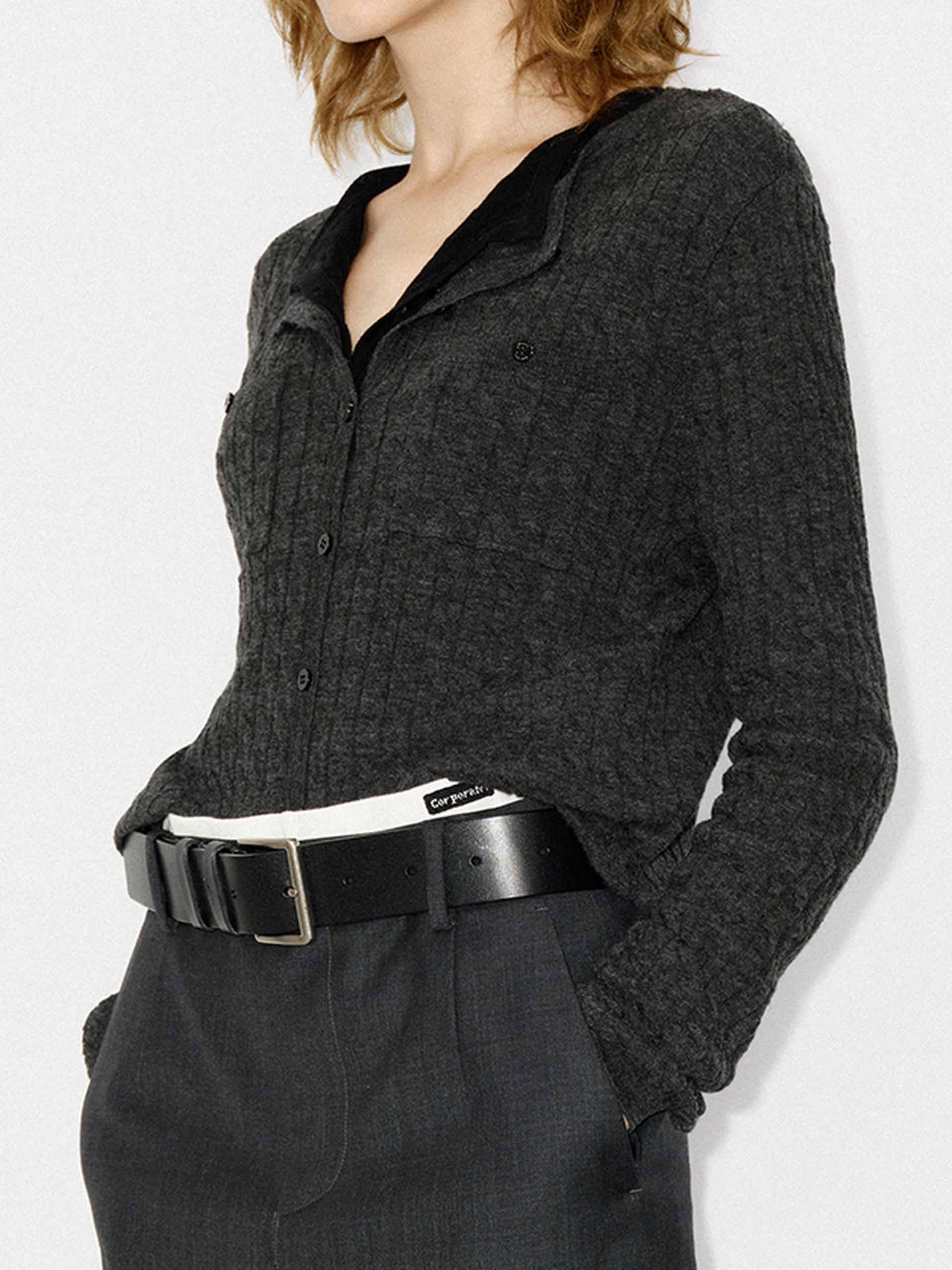 Button Closure Wool Cardigan - Image 15