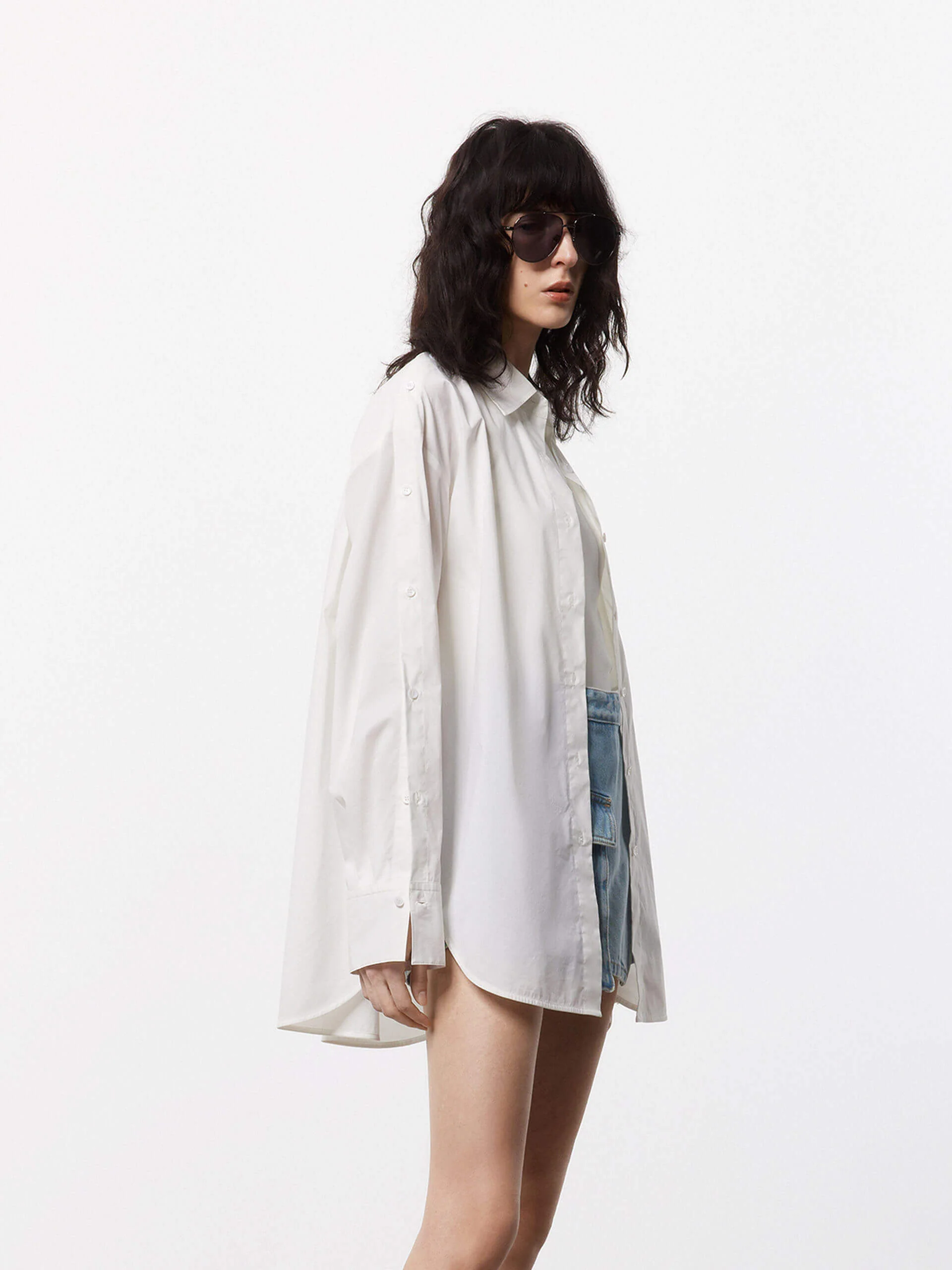 Button Sleeve Loose Shirt - Image 15