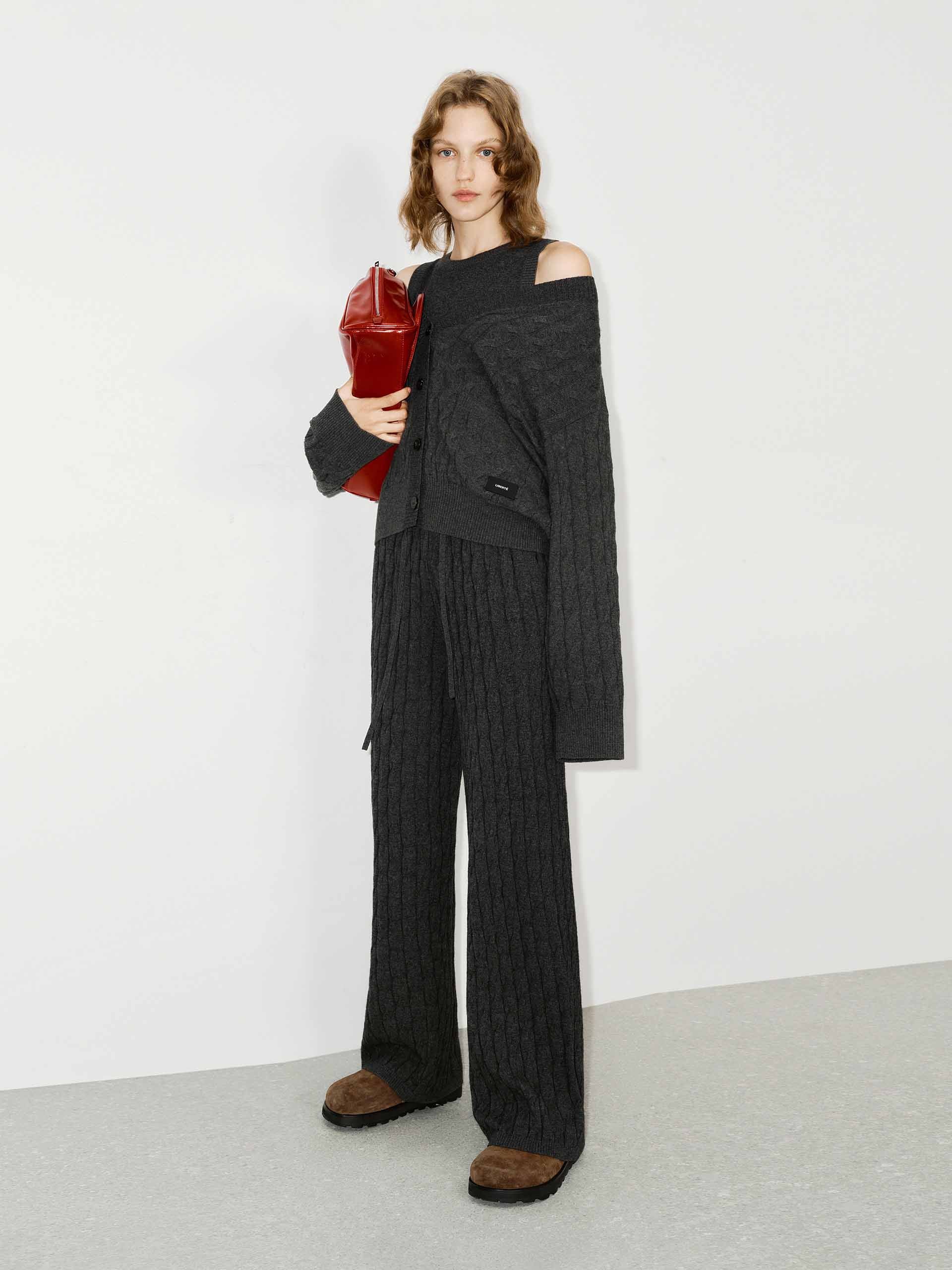 Cable Knitted Cardigan Set - Image 2
