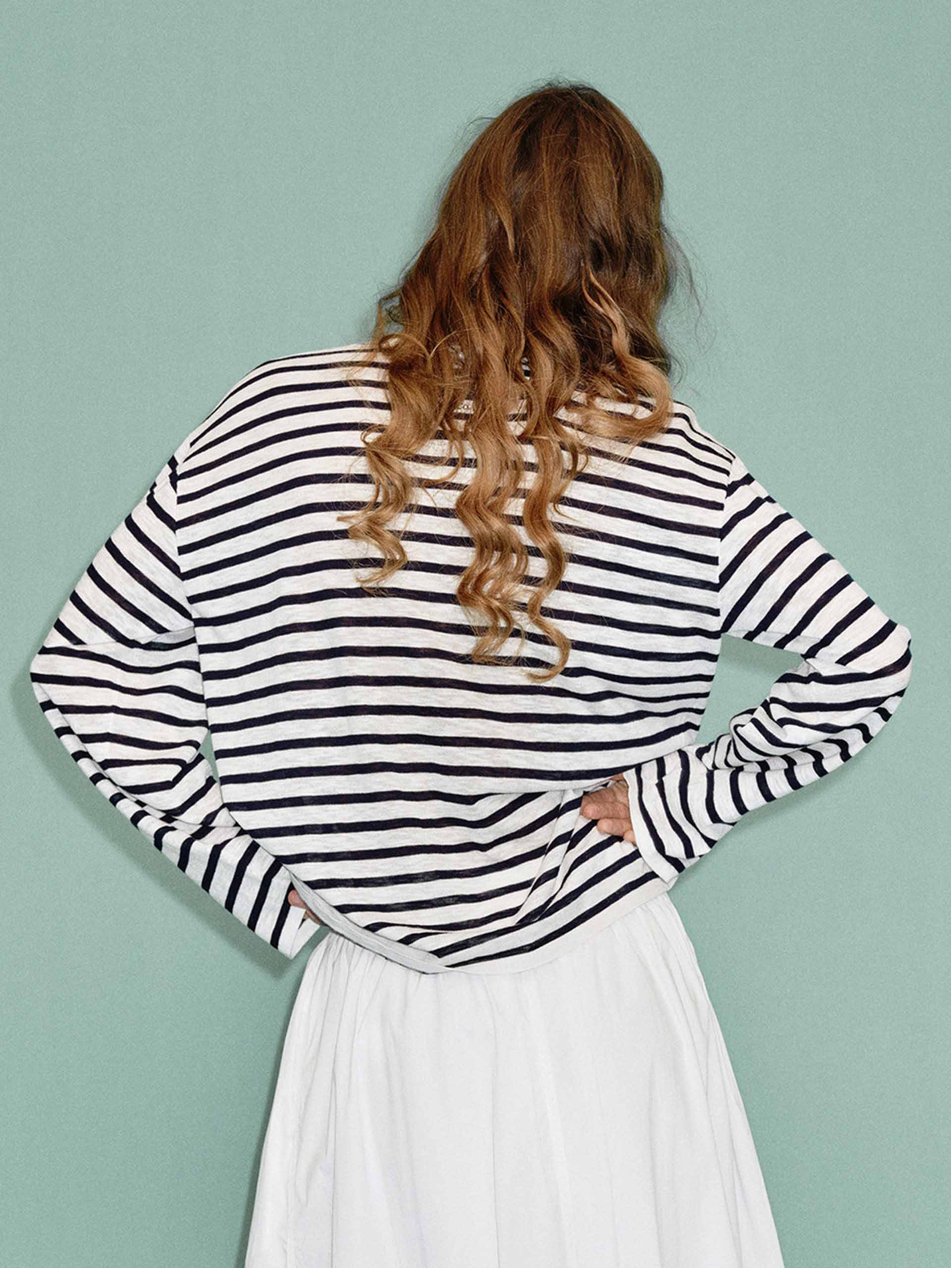 Cartoon Printed Striped Sweater - Image 3