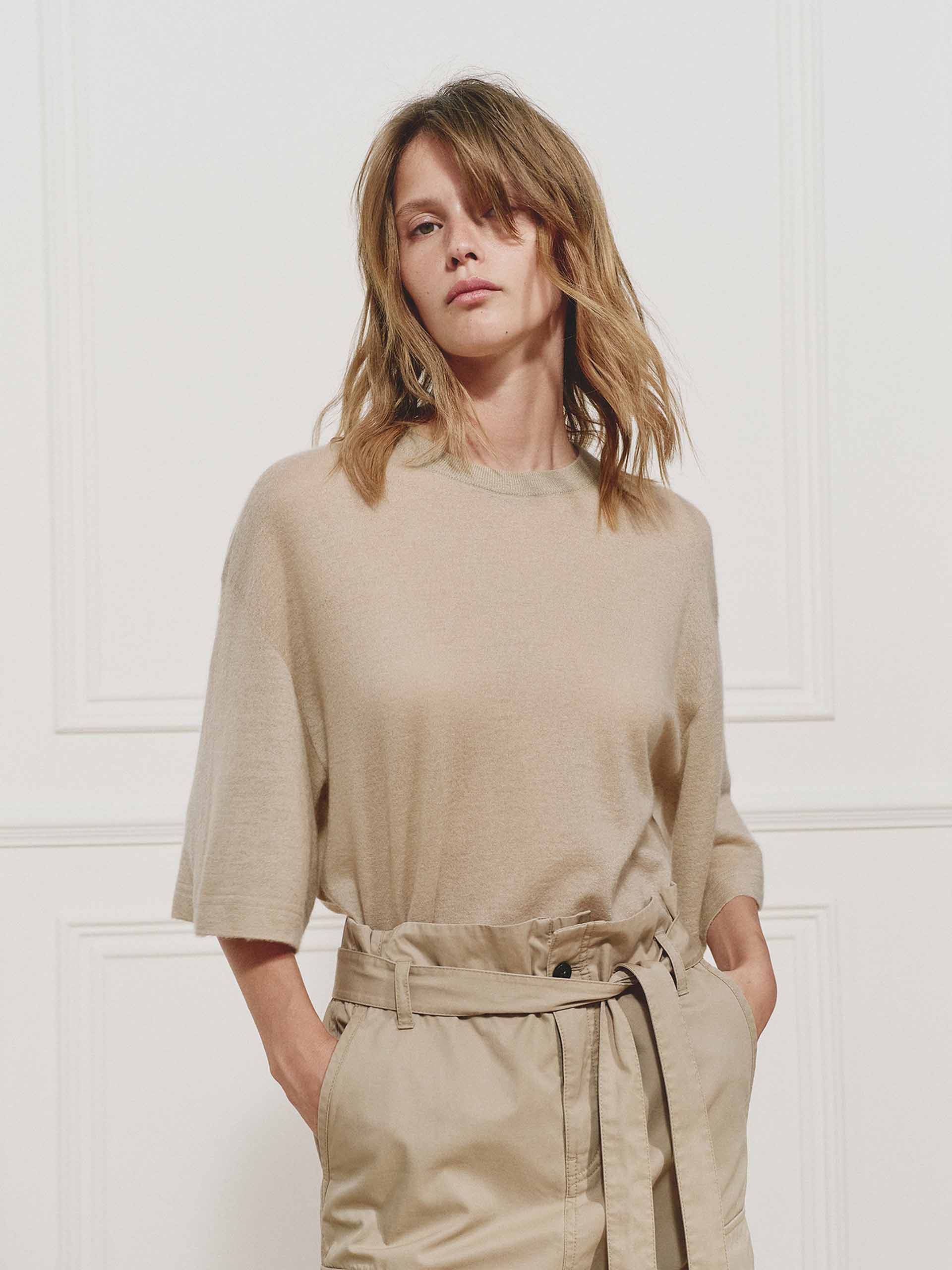 Cashmere Short Sleeves Top
