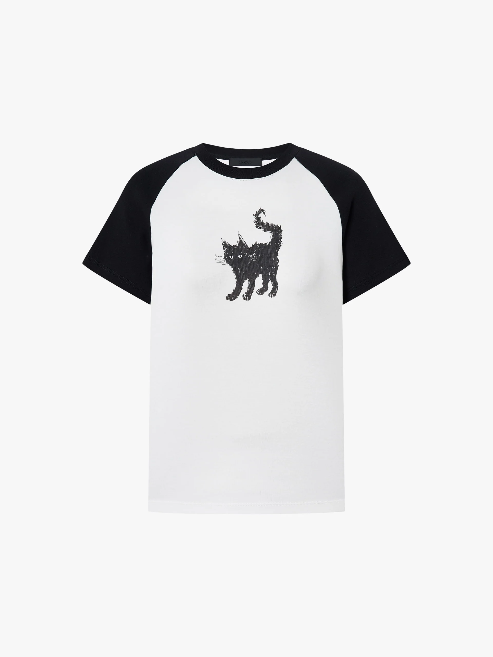Cat Print Raglan Sleeve T-Shirt - Image 5