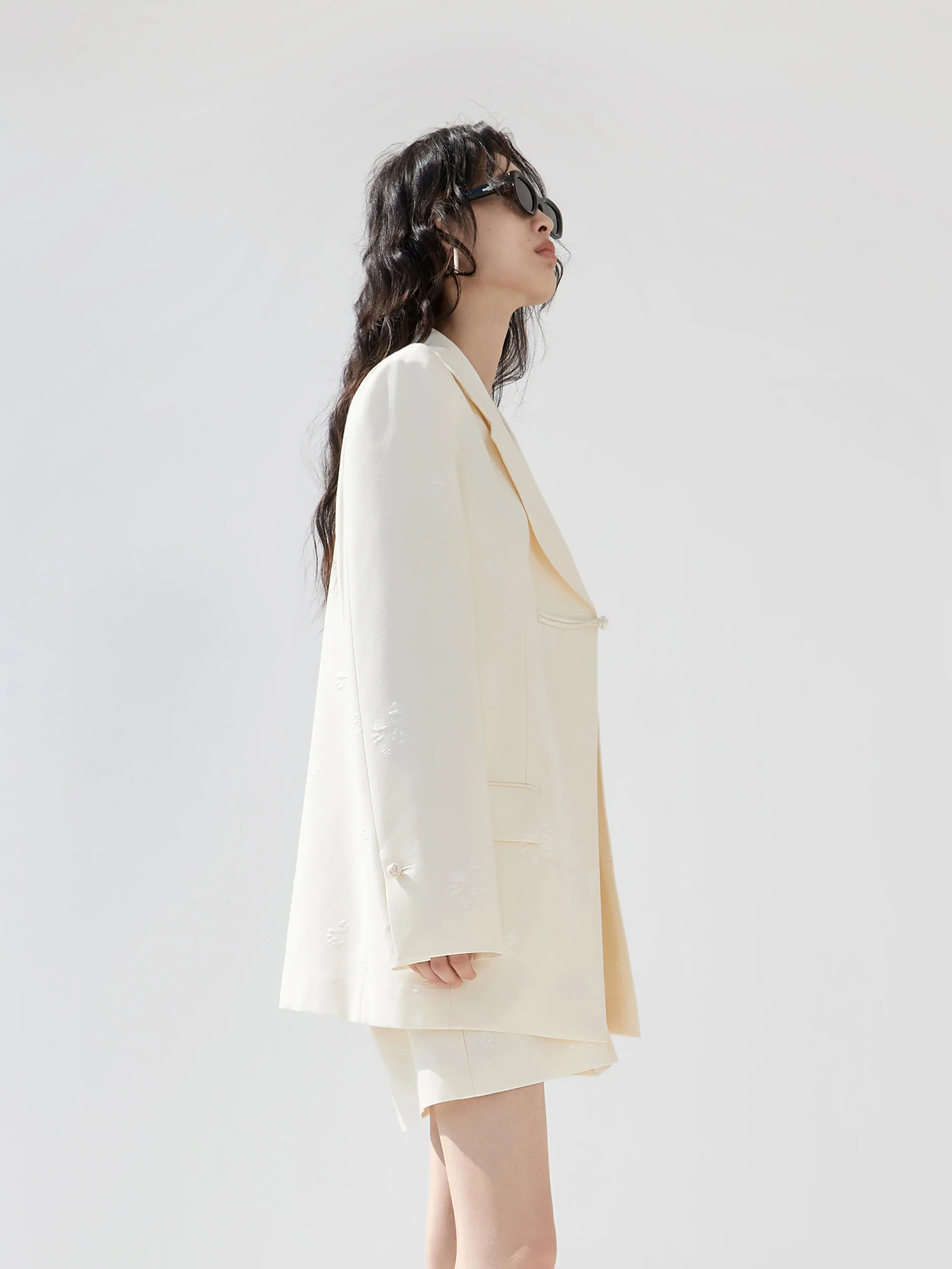 Cheongsam Buckle Wool Blend Blazer - Image 4