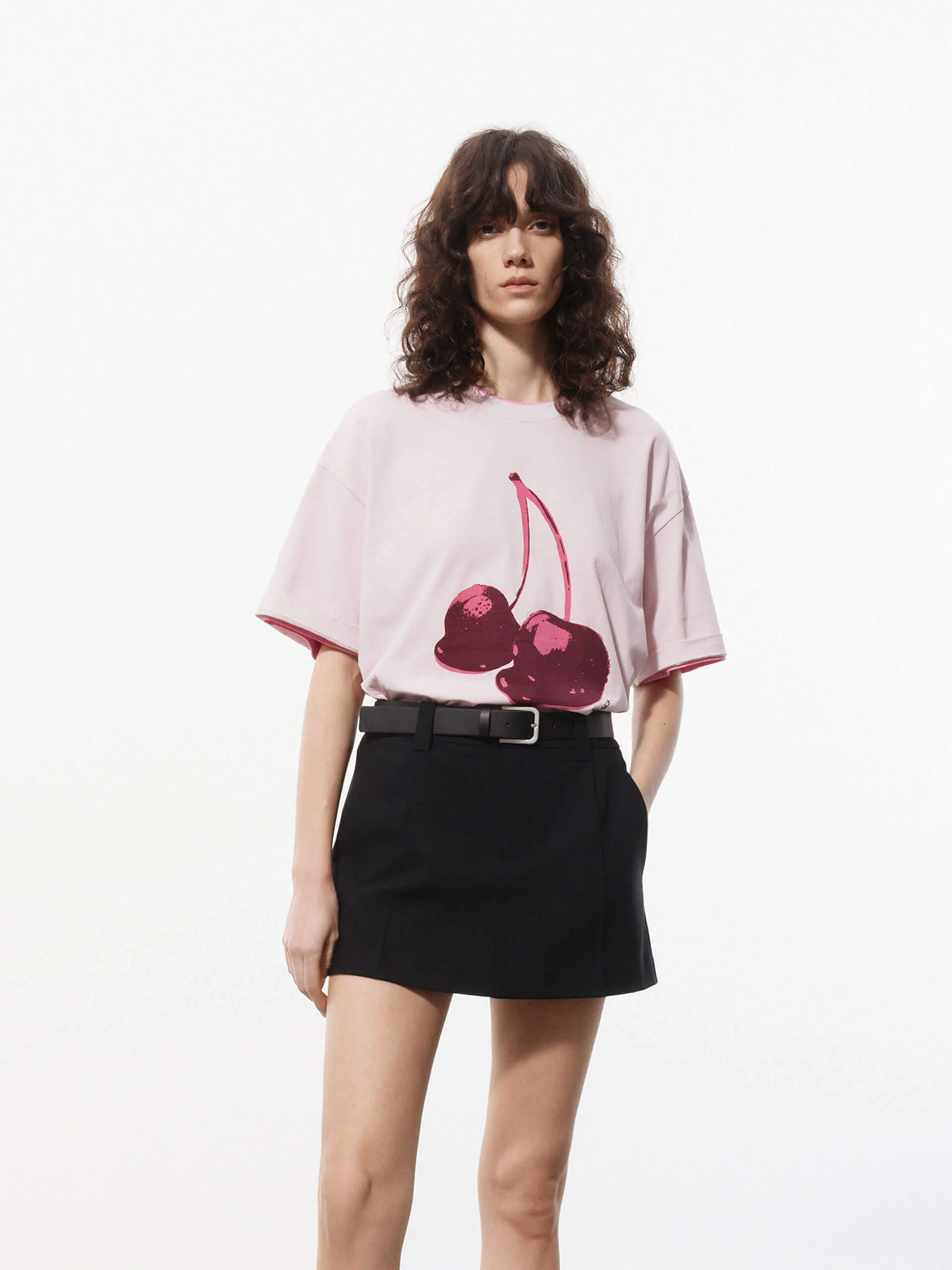 Cherries Pattern Cotton T-shirt - Image 10