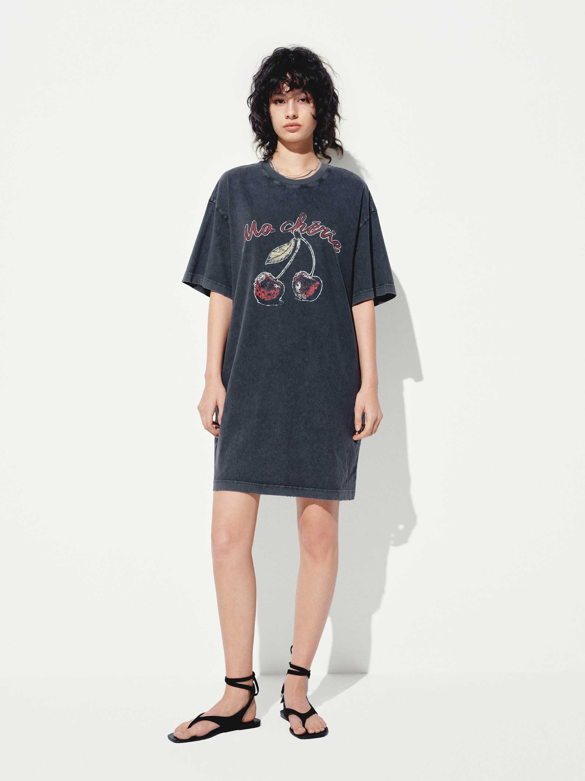 Cherry Cotton Loose Dress - Image 2