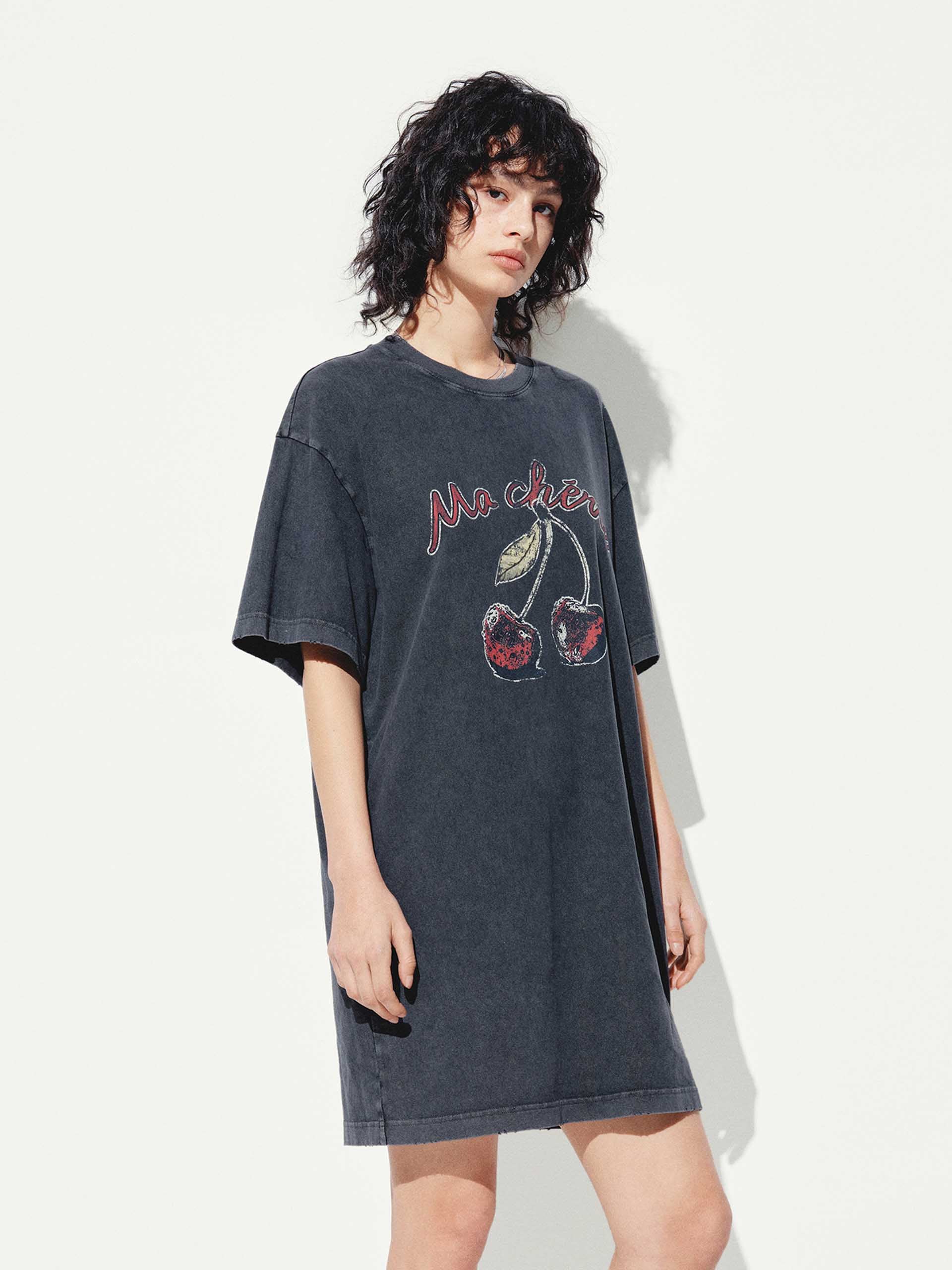 Cherry Cotton Loose Dress - Image 6
