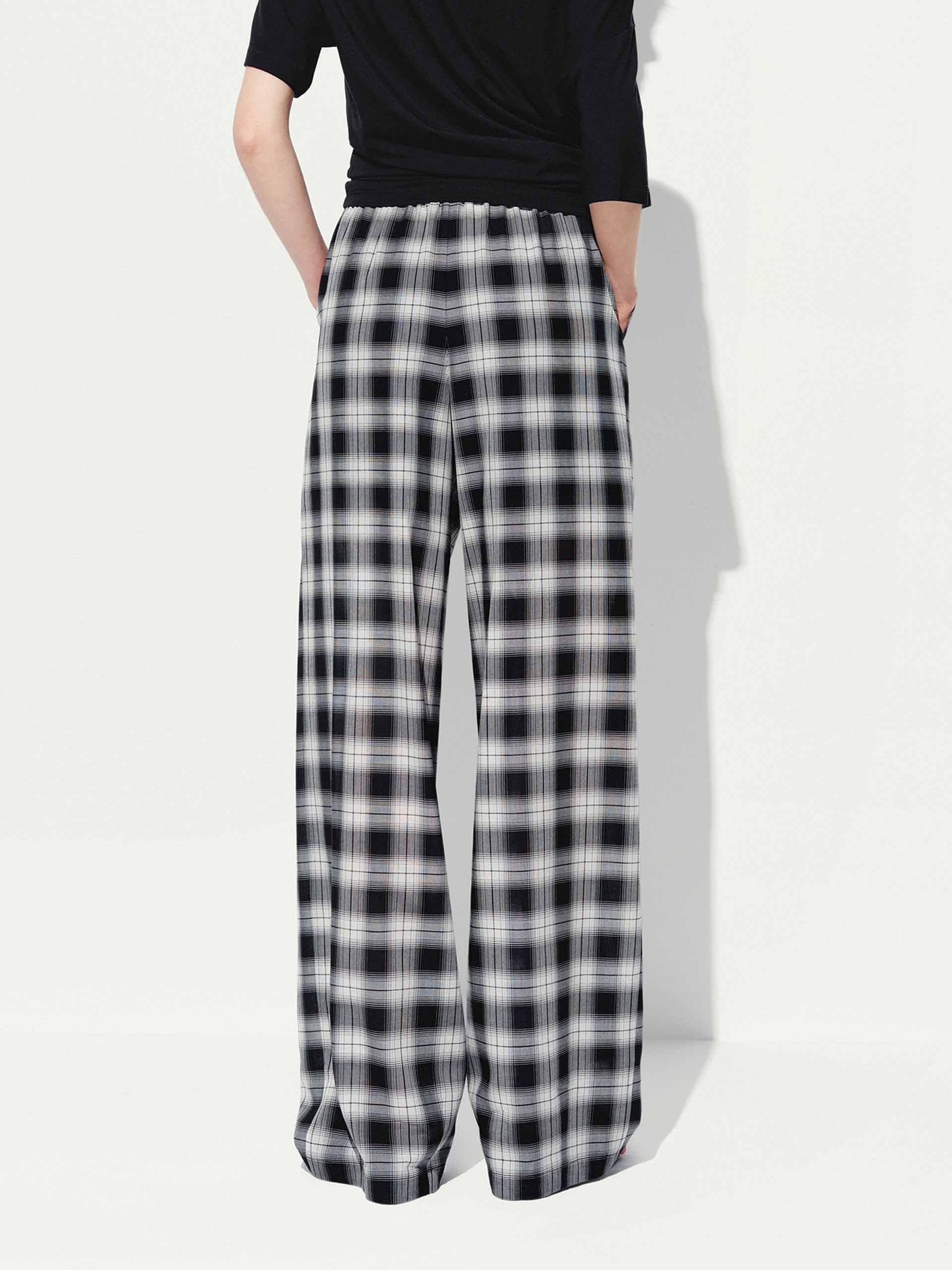 Checked Drawstring Trousers - Image 6