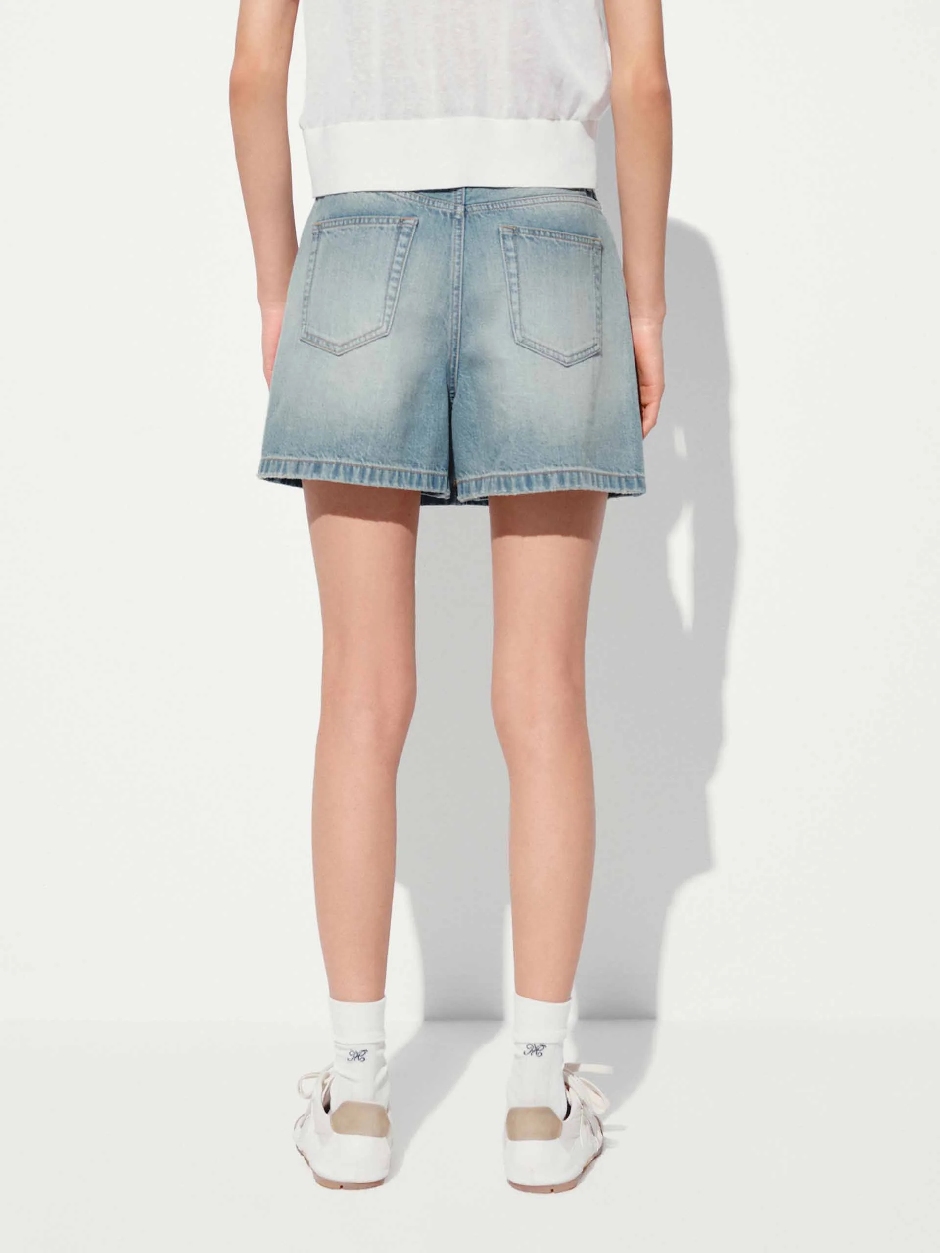 Classic Cotton Denim Skort - Image 3