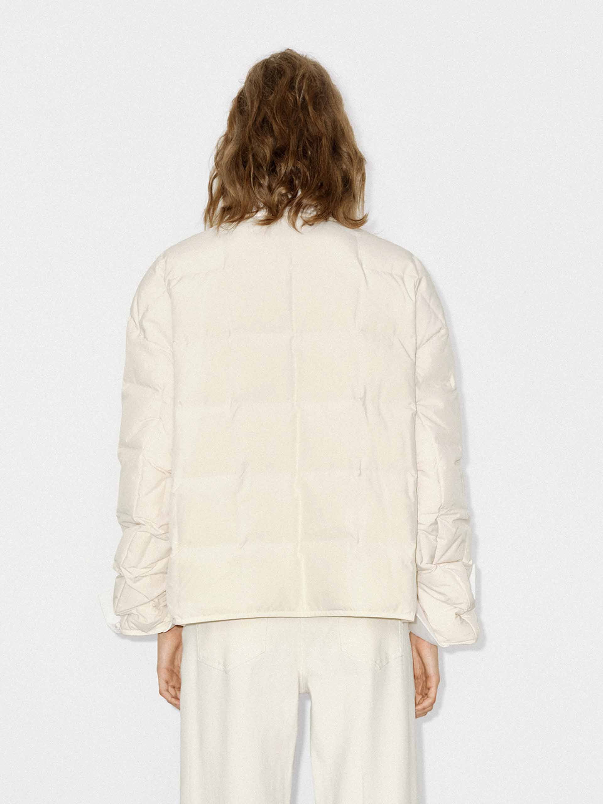 Collarless Quilted Puffer Jacket - Image 6