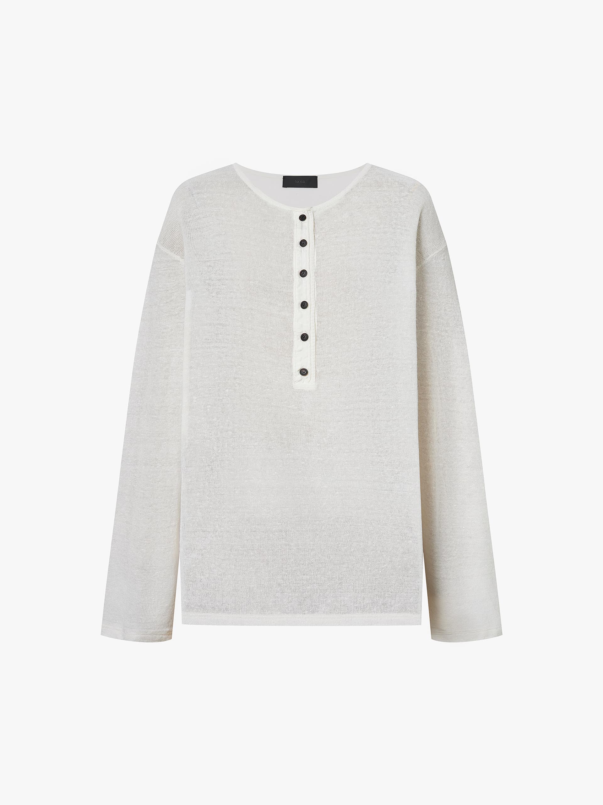 Contrast Button Knit Top - Image 5
