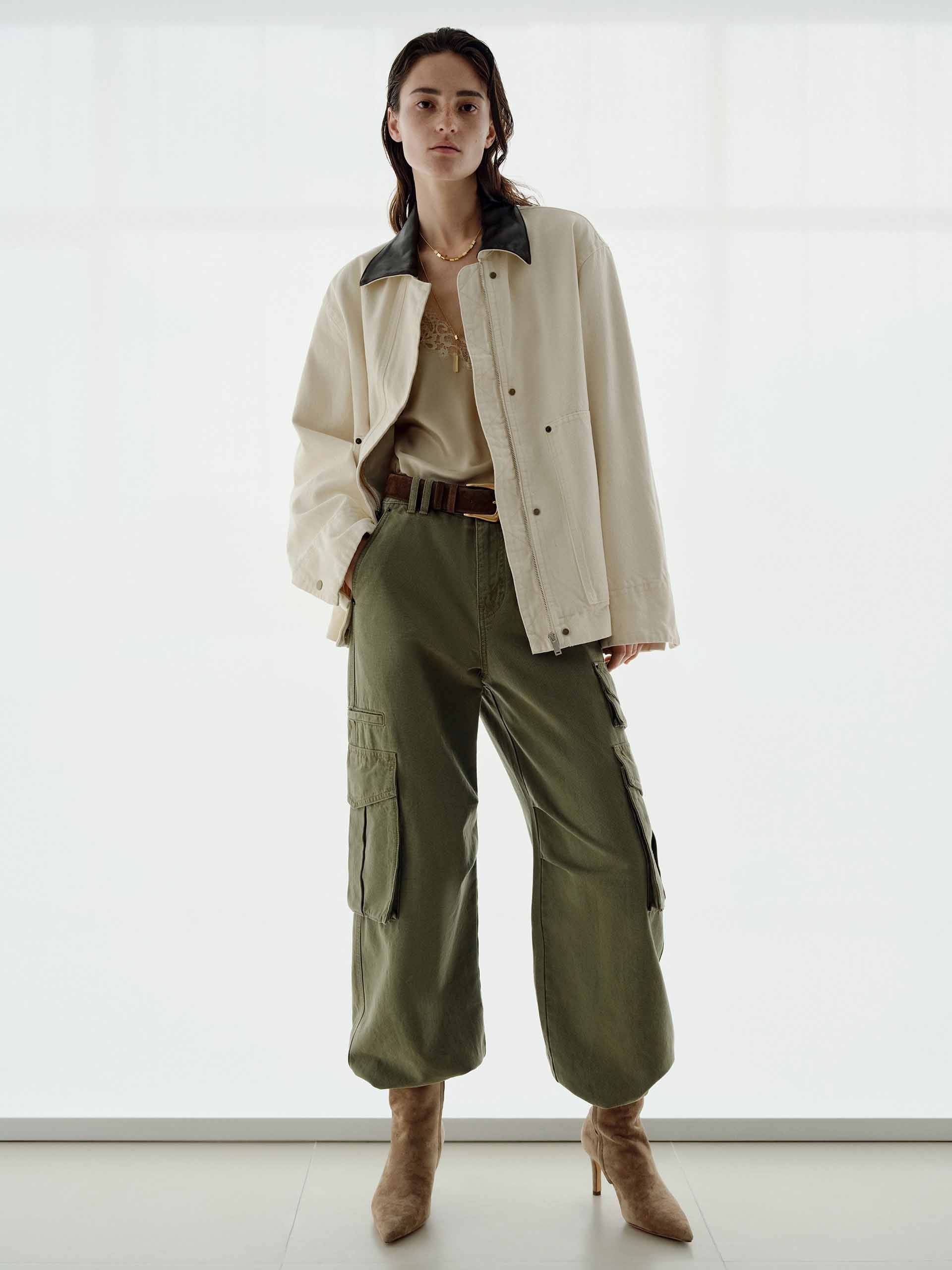 Contrast Collar Denim Jacket - Image 2