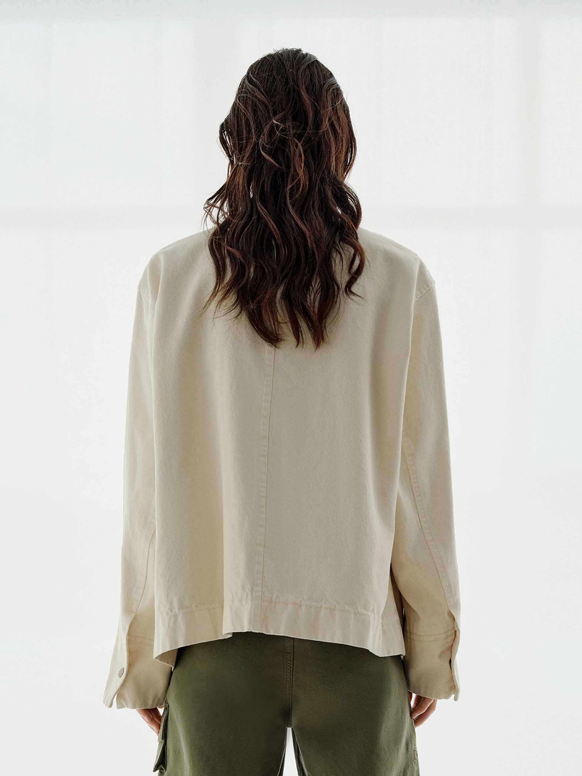 Contrast Collar Denim Jacket - Image 6