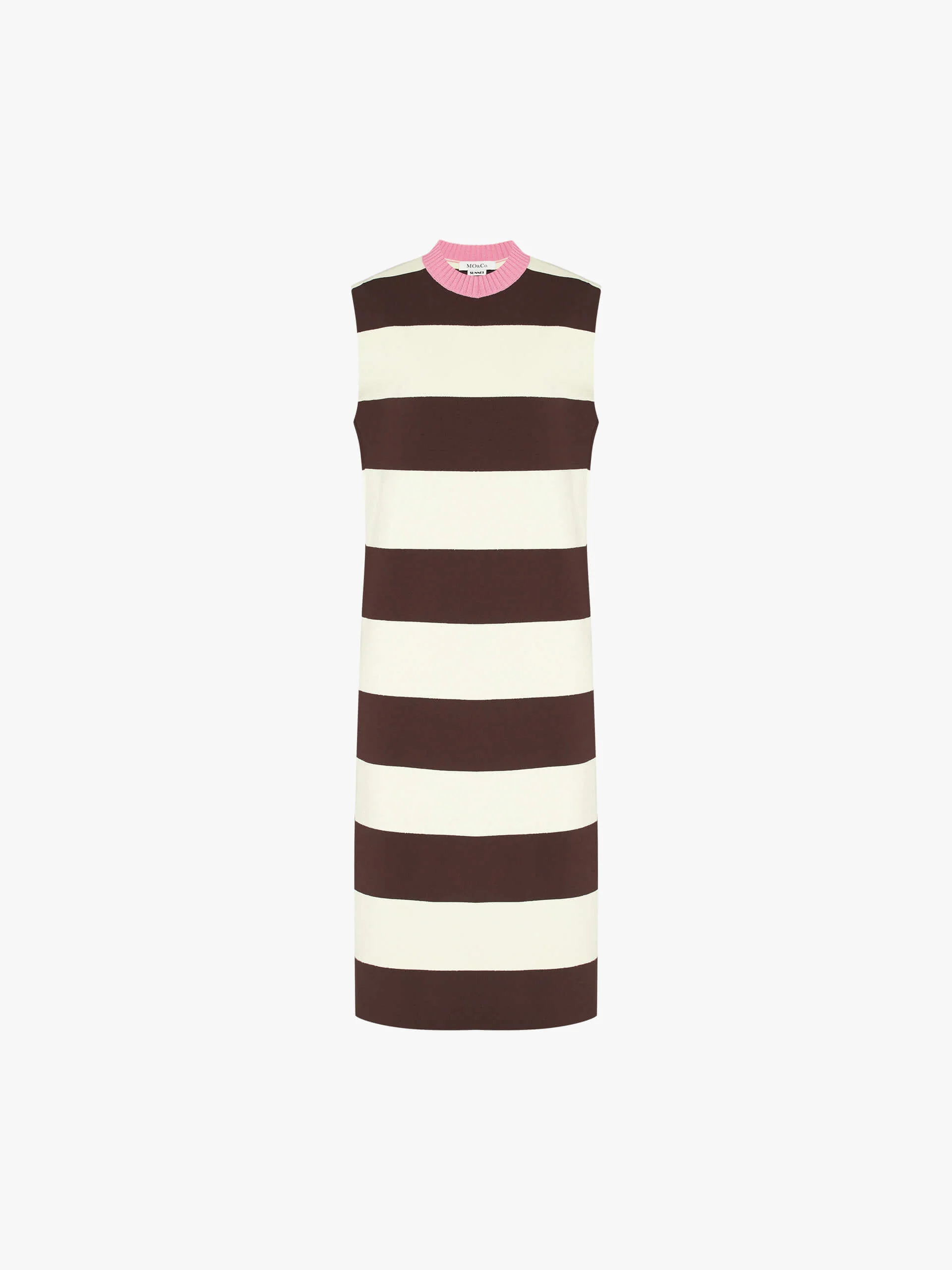 Contrast Collar Sleeveless Dress - Image 5