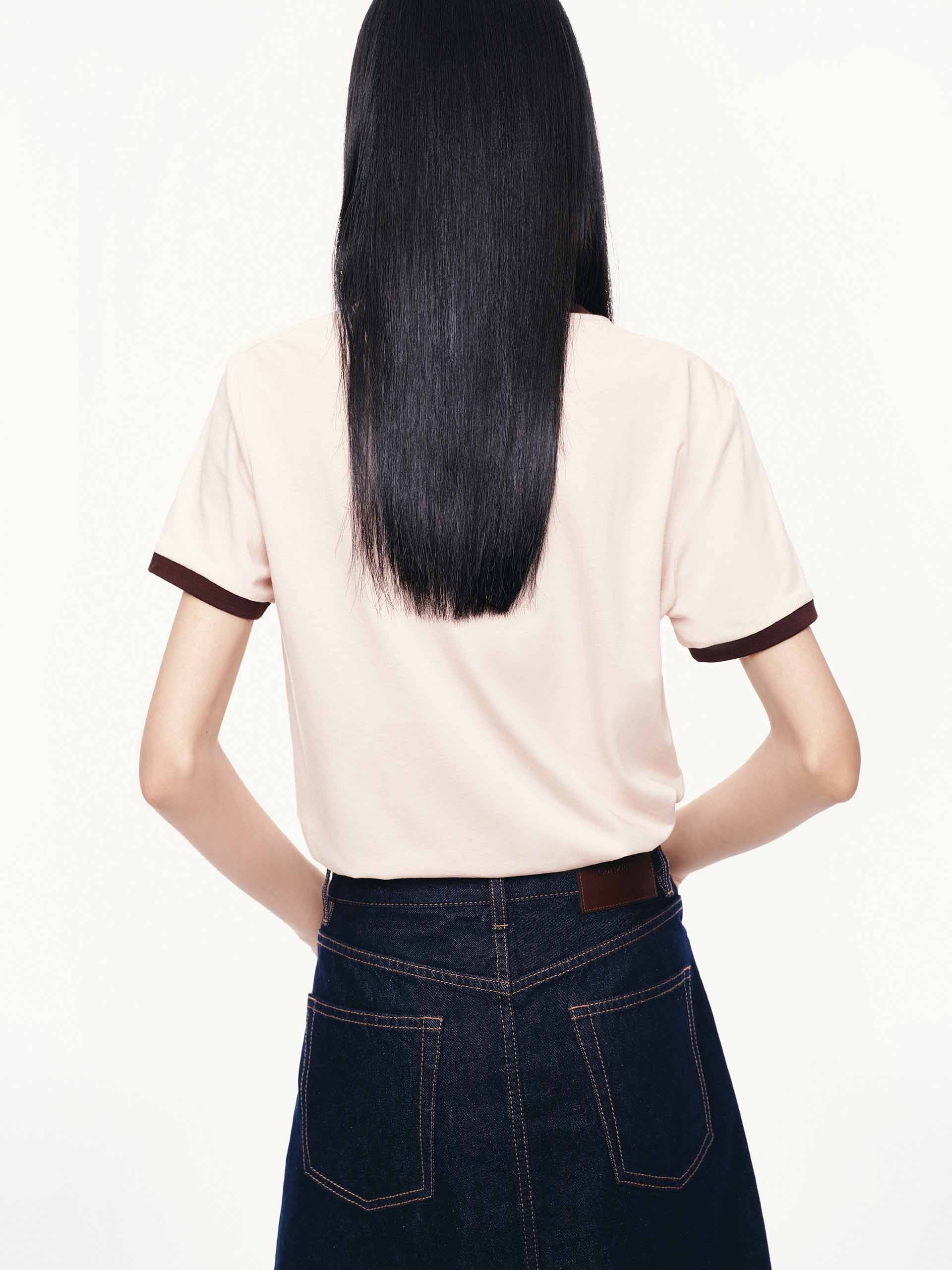 Contrast Color Knitted T-shirt - Image 6
