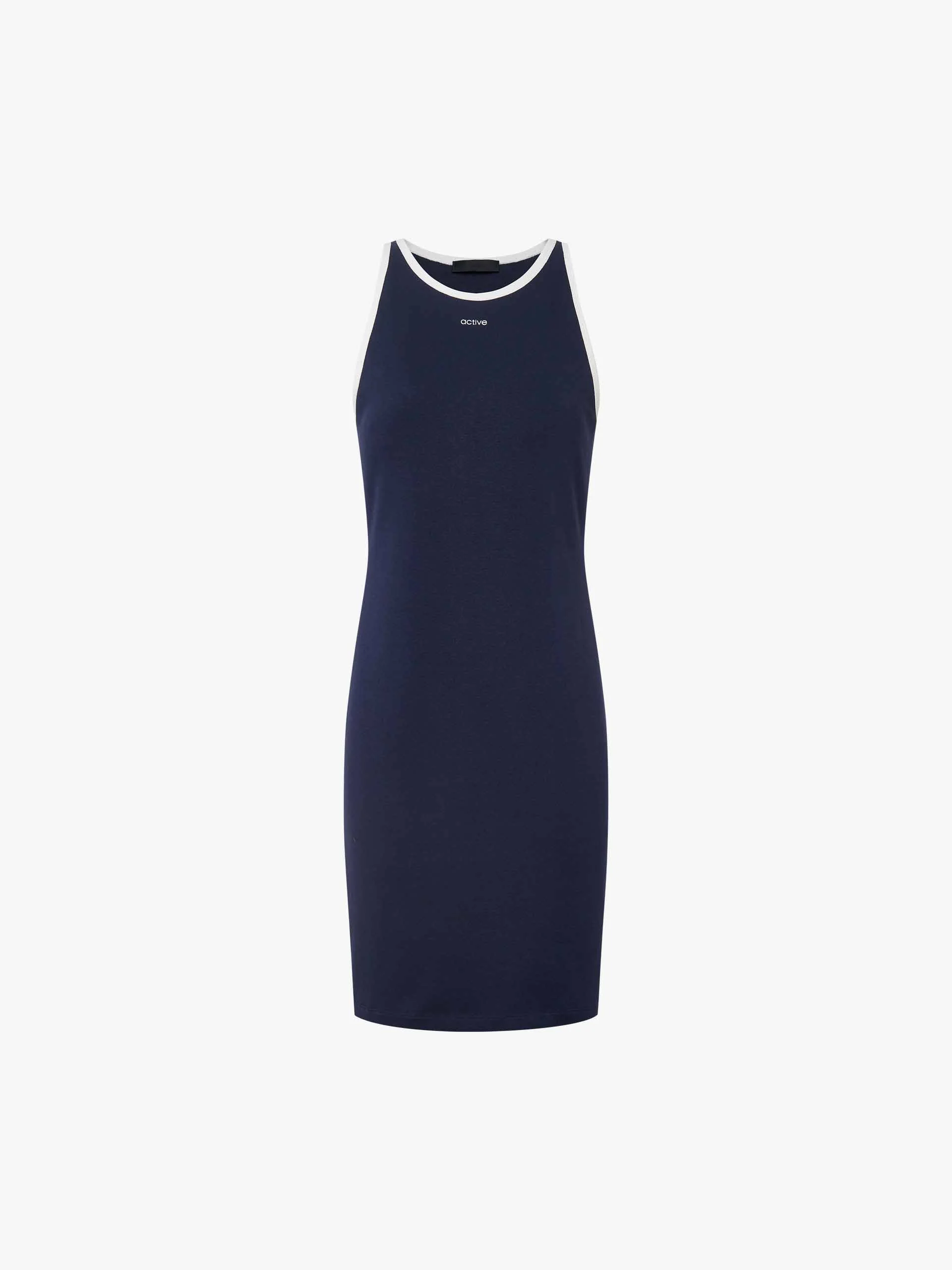 Contrast Cotton Tank Dress - Image 5
