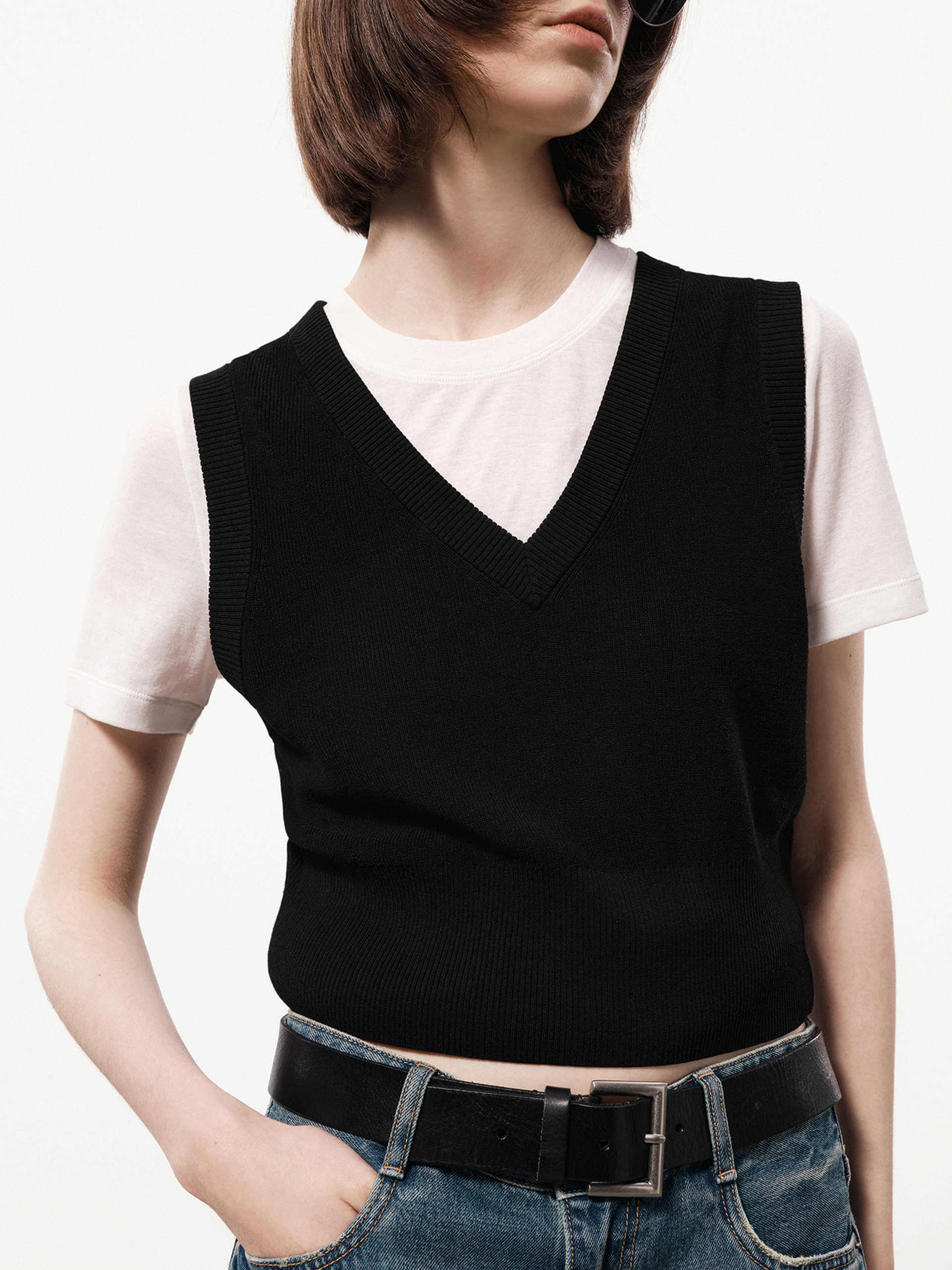 Contrast Detail Knitted Top - Image 15