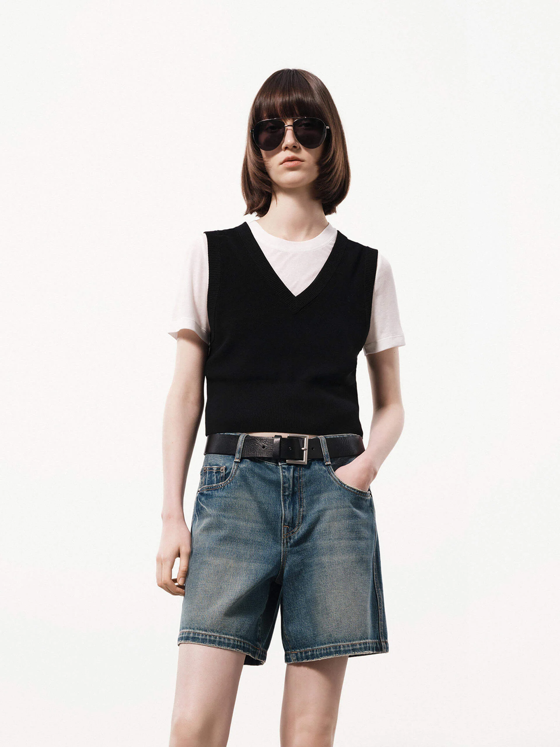 Contrast Detail Knitted Top - Image 9