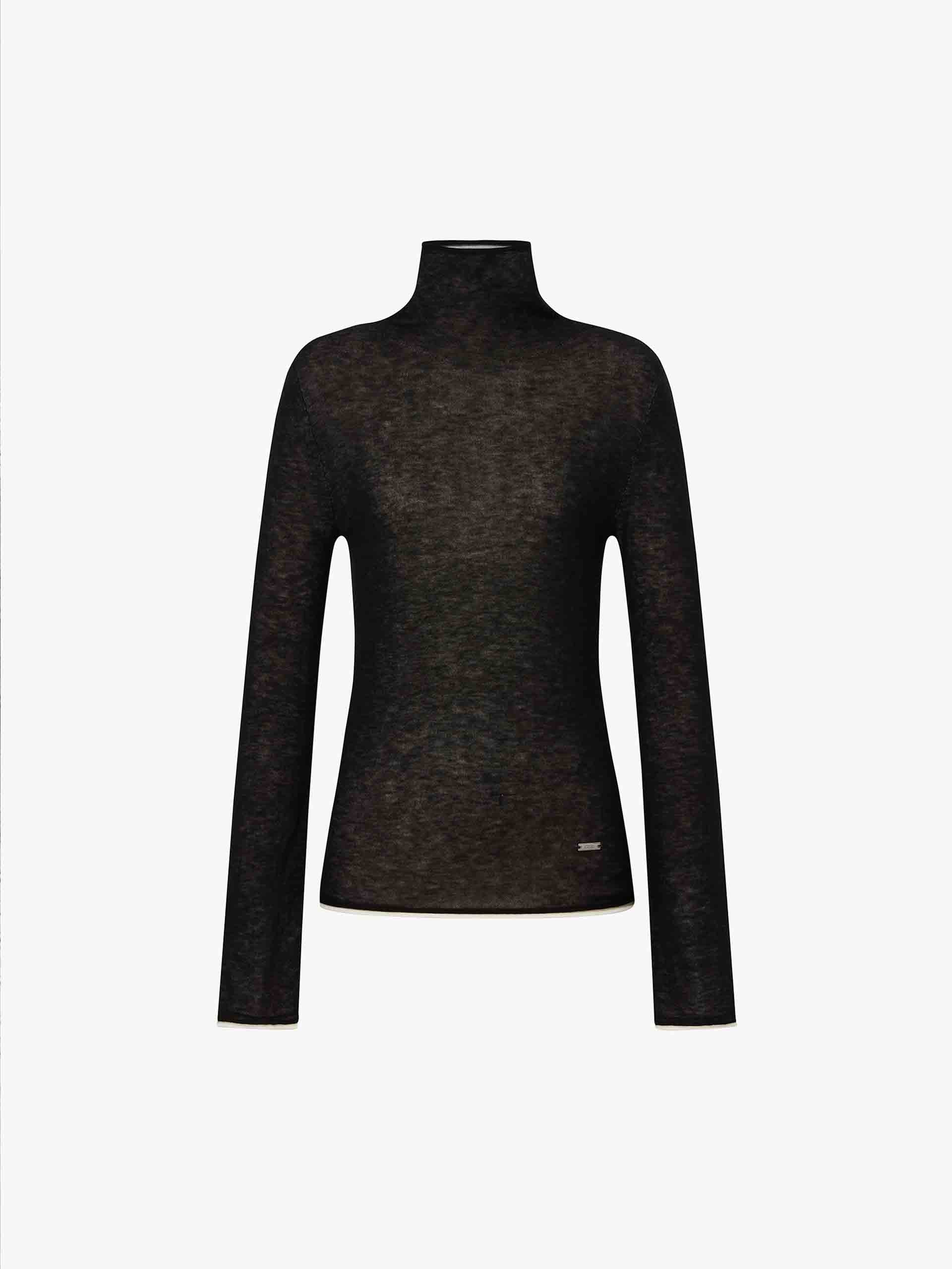 Contrast Detail Turtleneck Top - Image 11