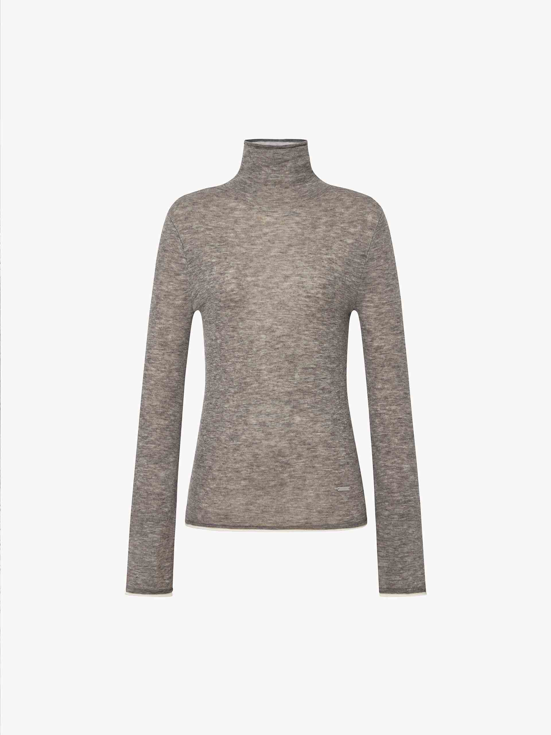 Contrast Detail Turtleneck Top - Image 5