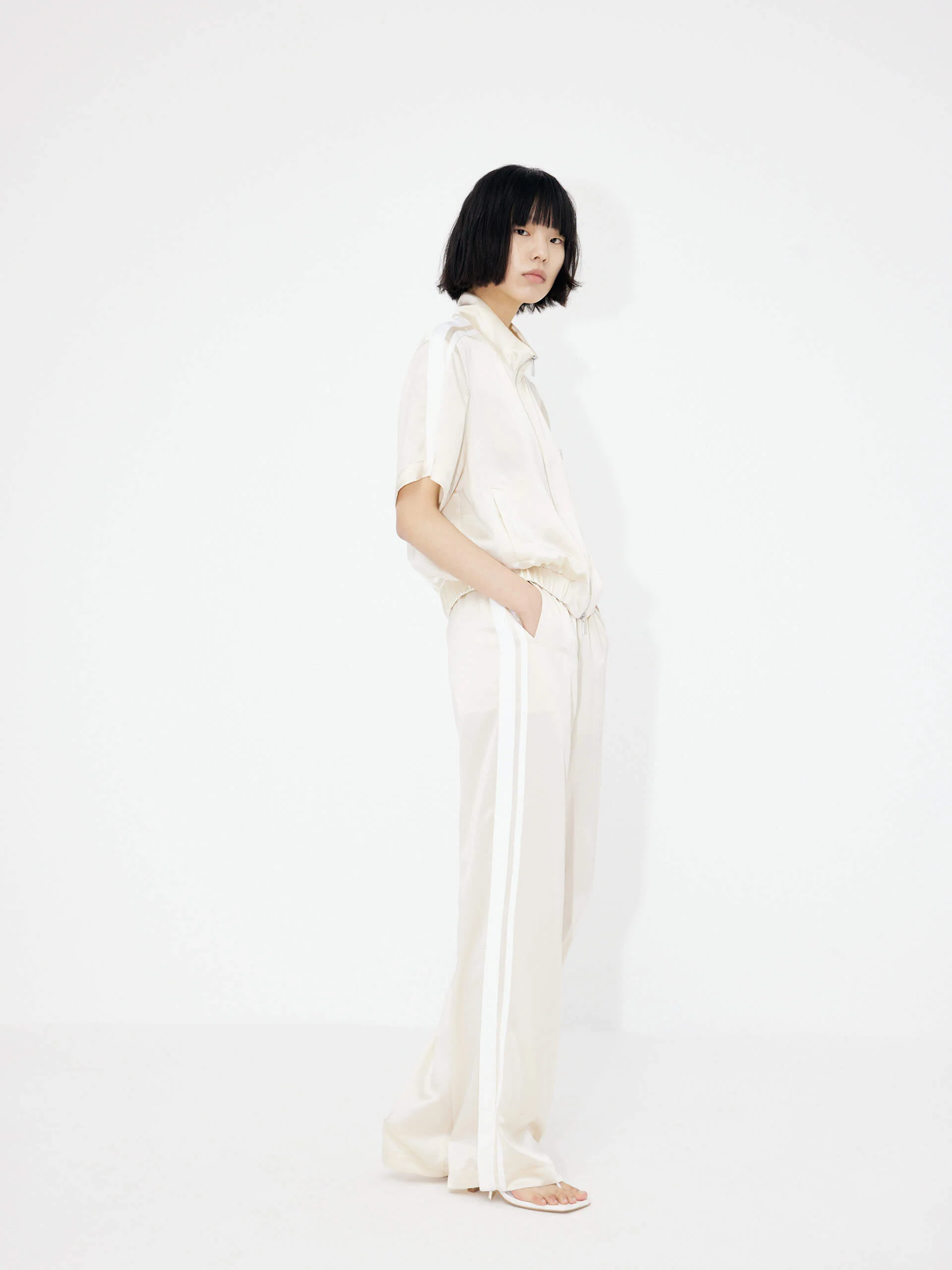 Contrast Elastic Waist Pants - Image 10