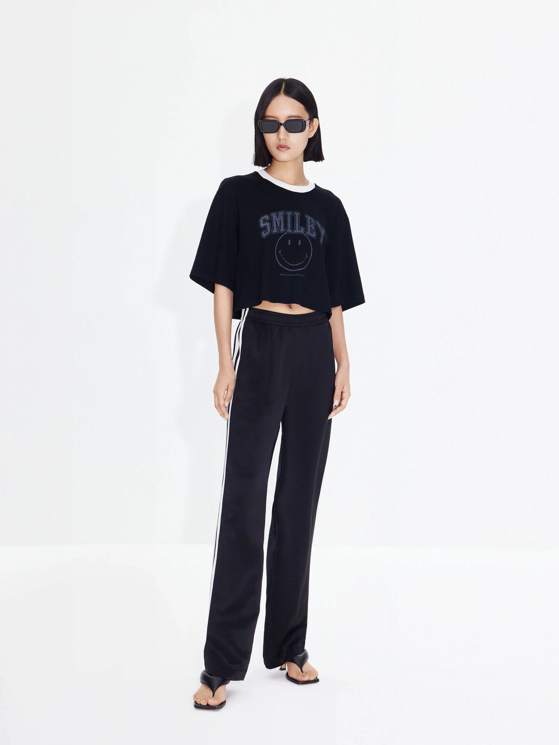Contrast Elastic Waist Pants - Image 3