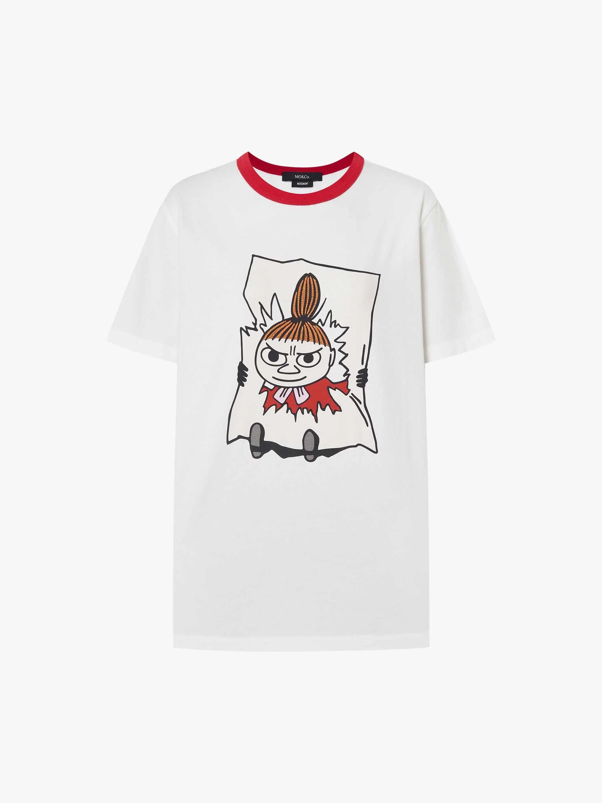 Contrast Neckline Printed T-shirt - Image 13