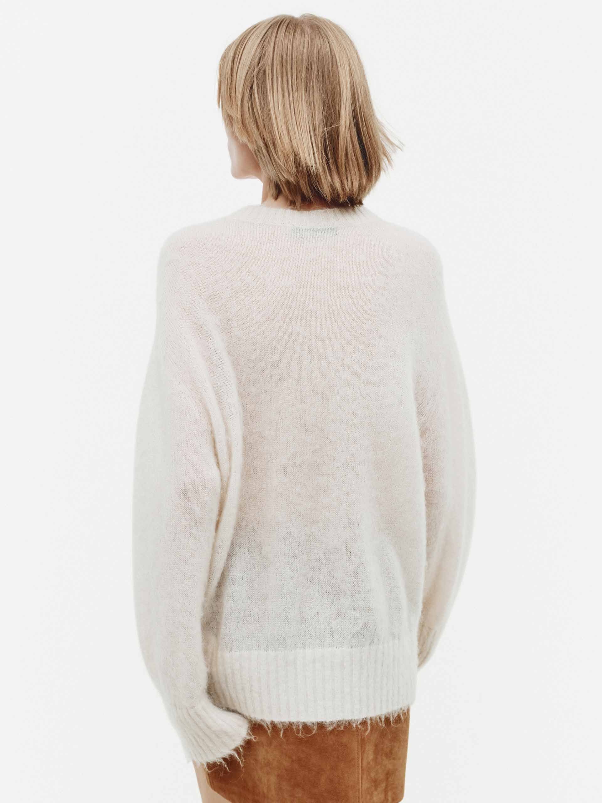 Contrast Pattern Loose Sweater - Image 14