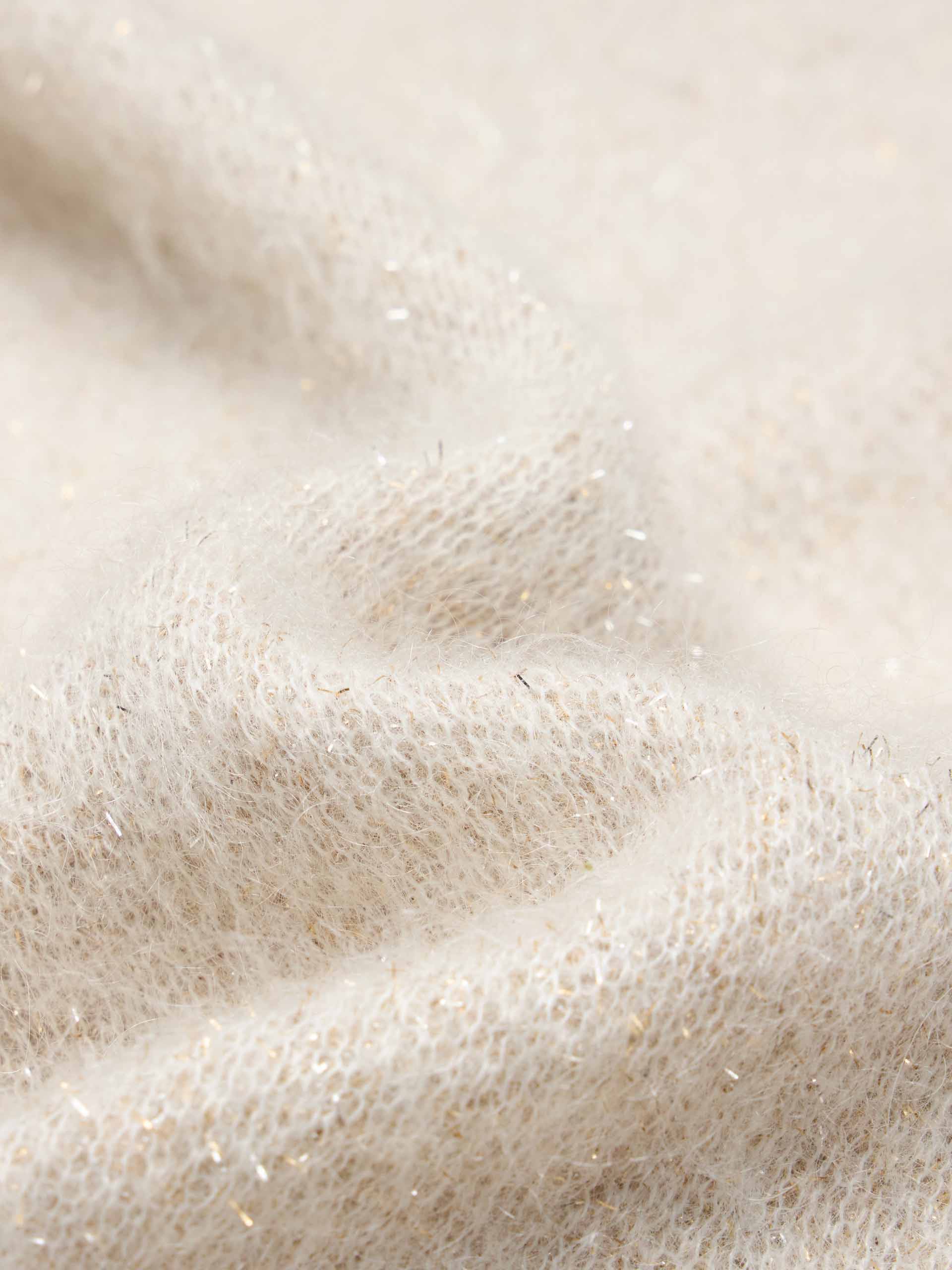 Contrast Pattern Lurex Cardigan - Image 4