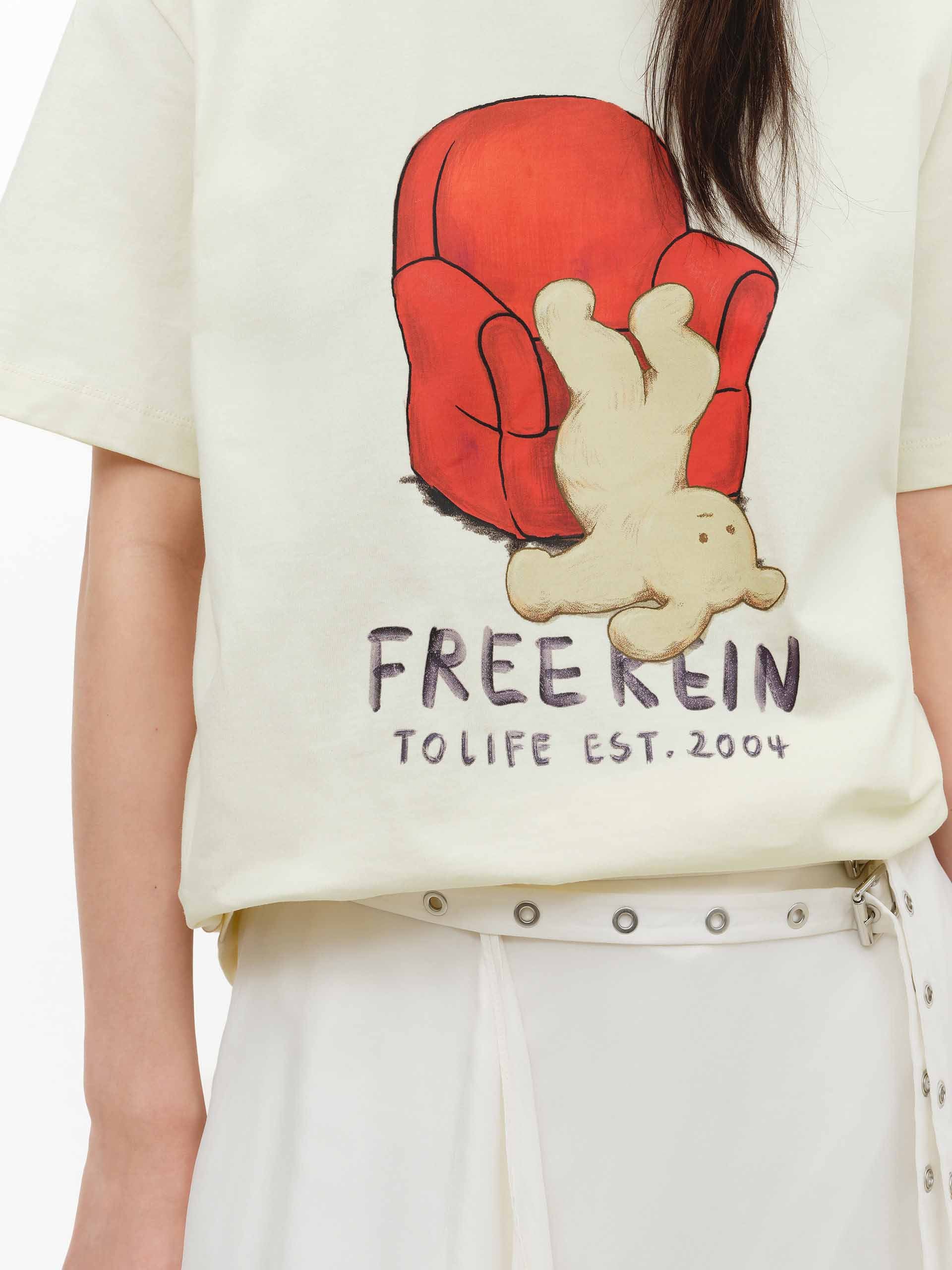 Contrast Print Cotton T-shirt - Image 16